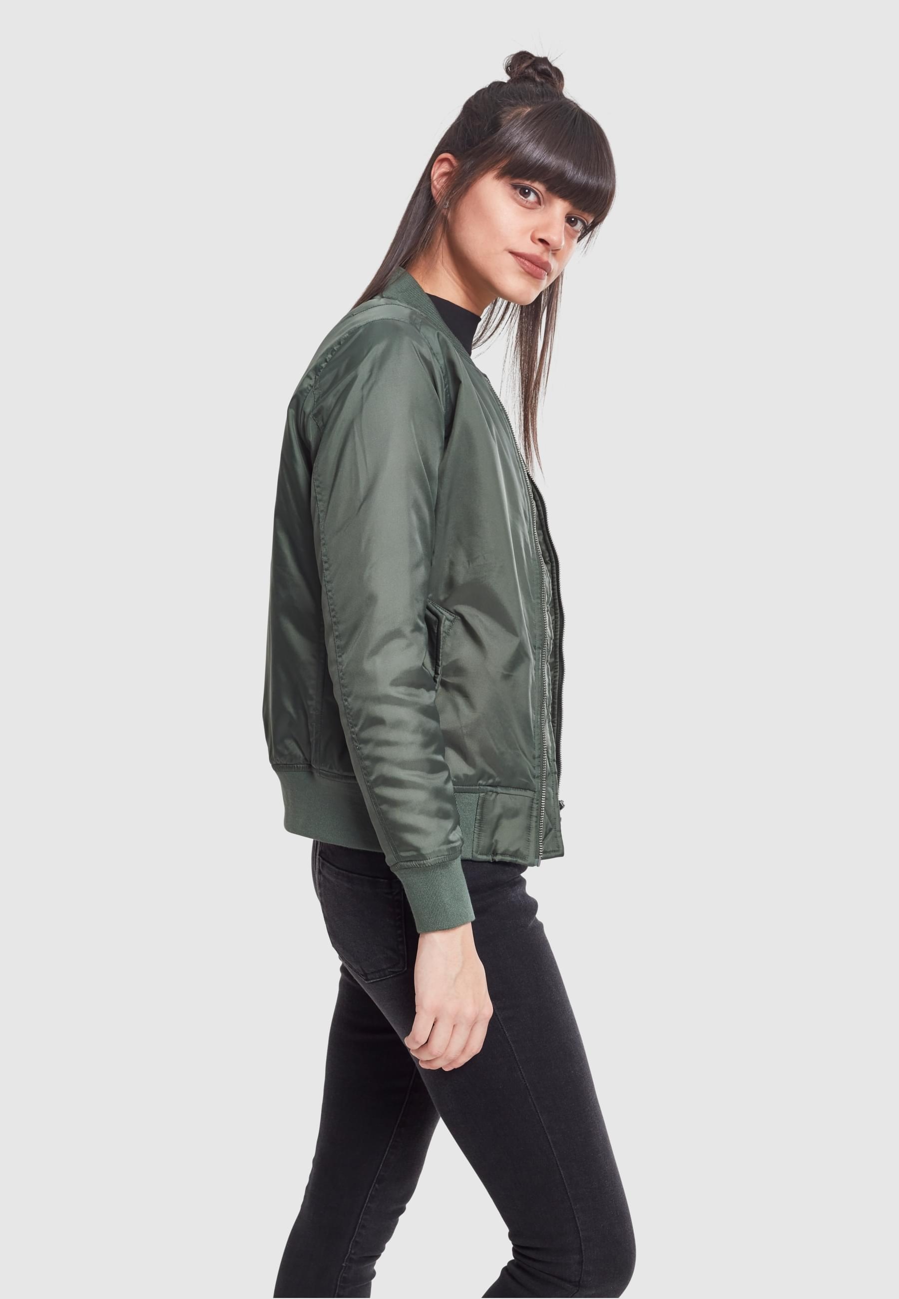 URBAN CLASSICS Allwetterjacke »Urban Classics Damen Ladies Basic Bomber Jacket«, (1 St.), ohne Kapuze