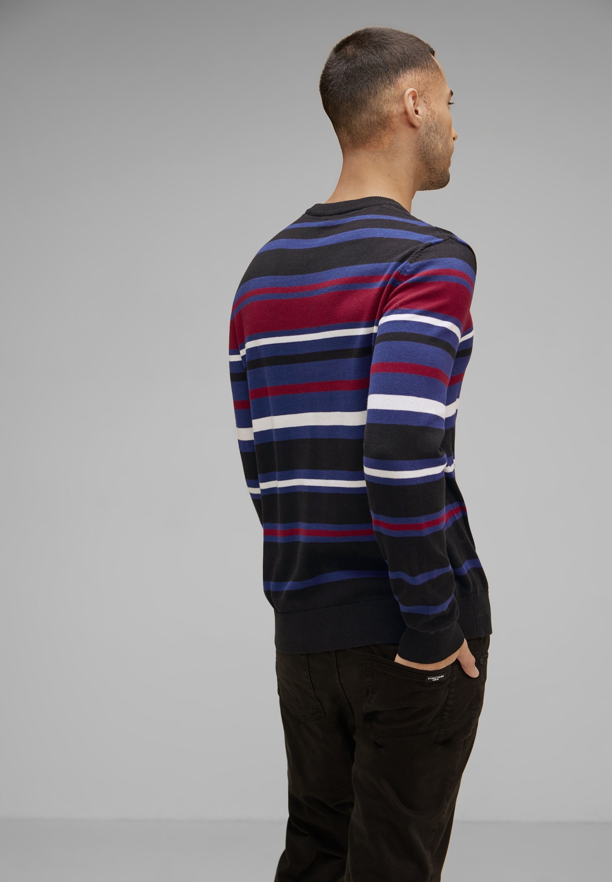 STREET ONE MEN Rundhalspullover, mit Rundhalsausschnitt günstig online kaufen