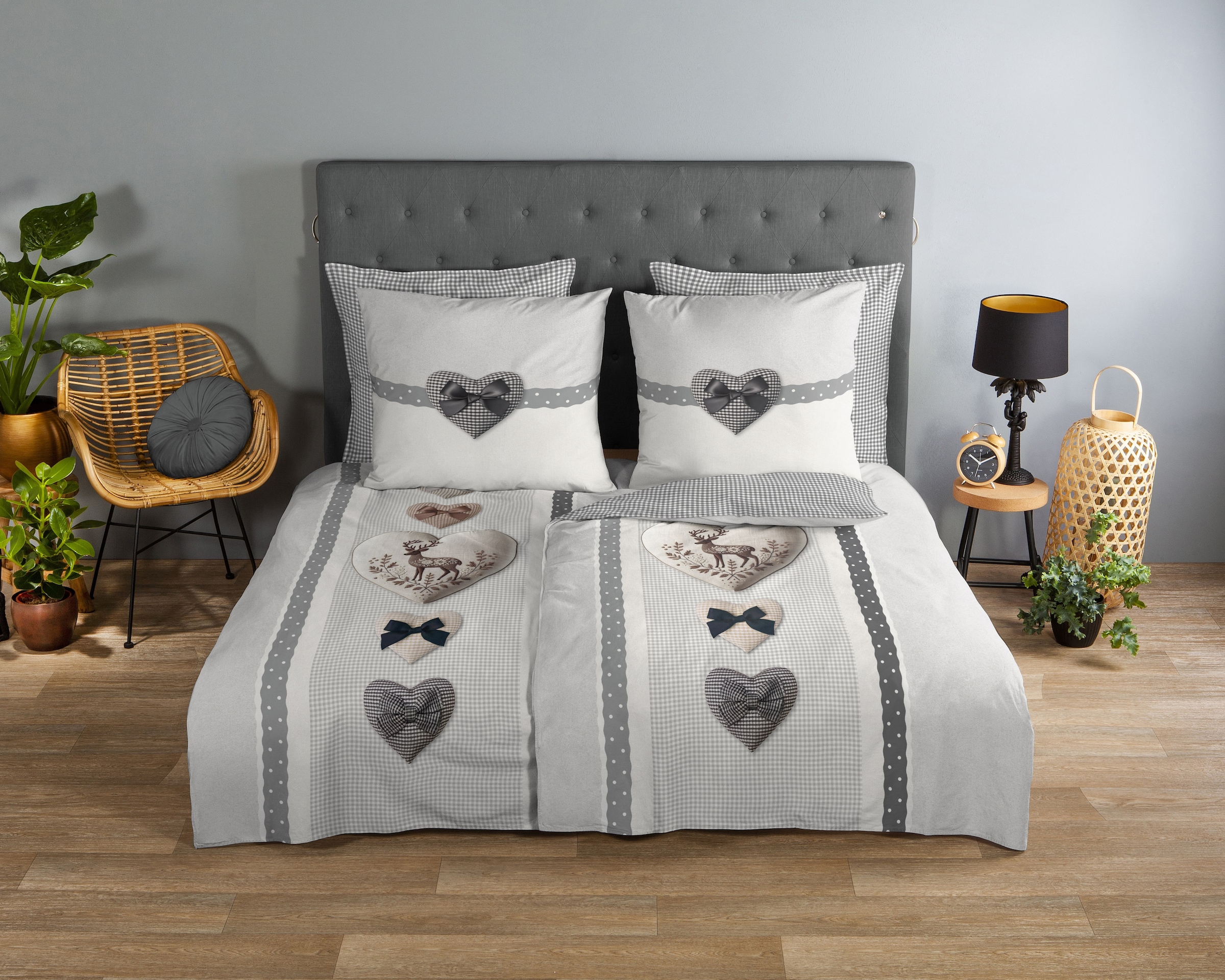 good morning Wendebettwäsche "Bernet" 3 Stk. tlg. 100% Baumwolle, Renforcé, günstig online kaufen