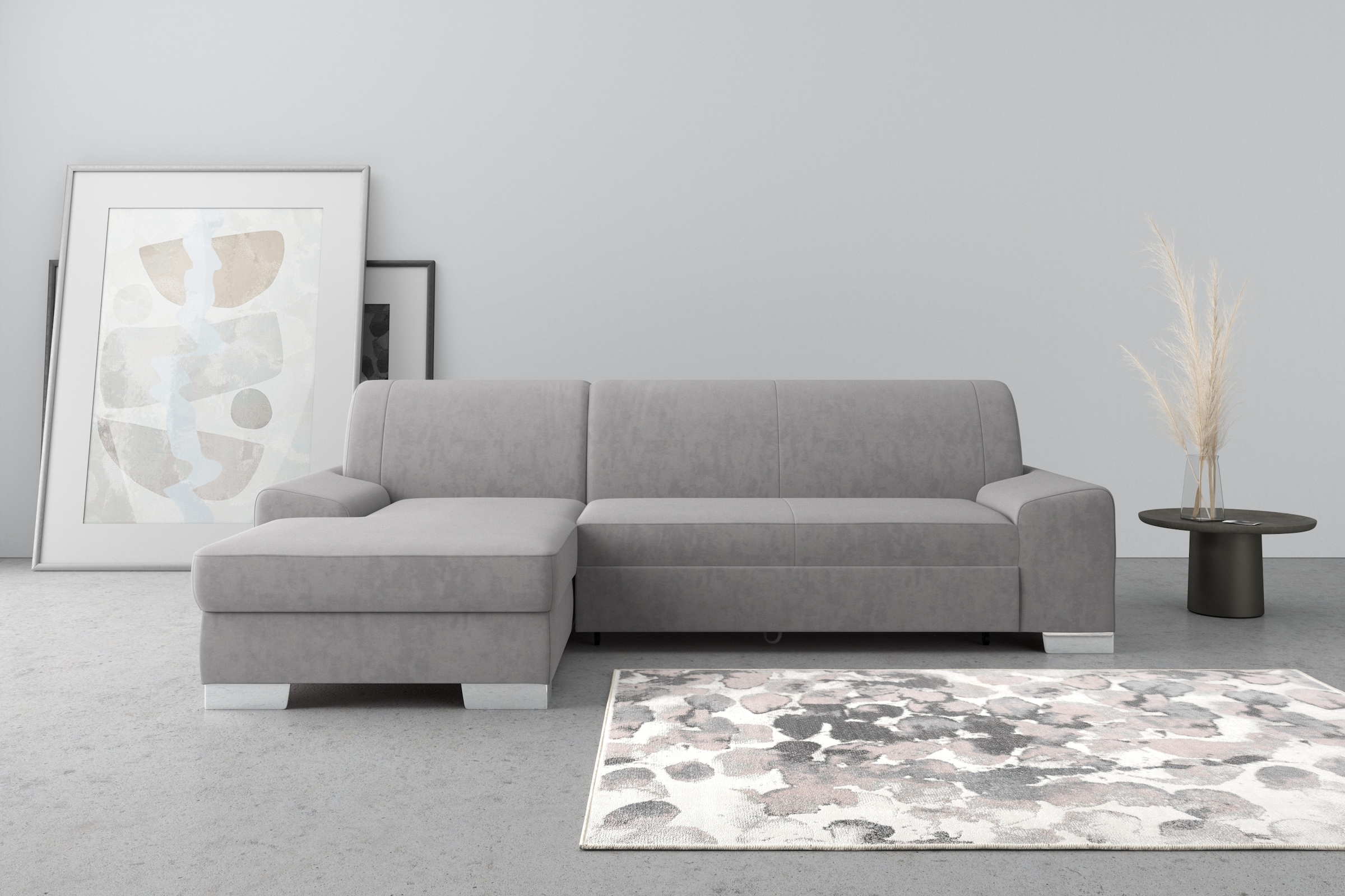 DOMO collection Ecksofa »Anzio L-Form«, wahlweise mit Bettfunktion und Federkern