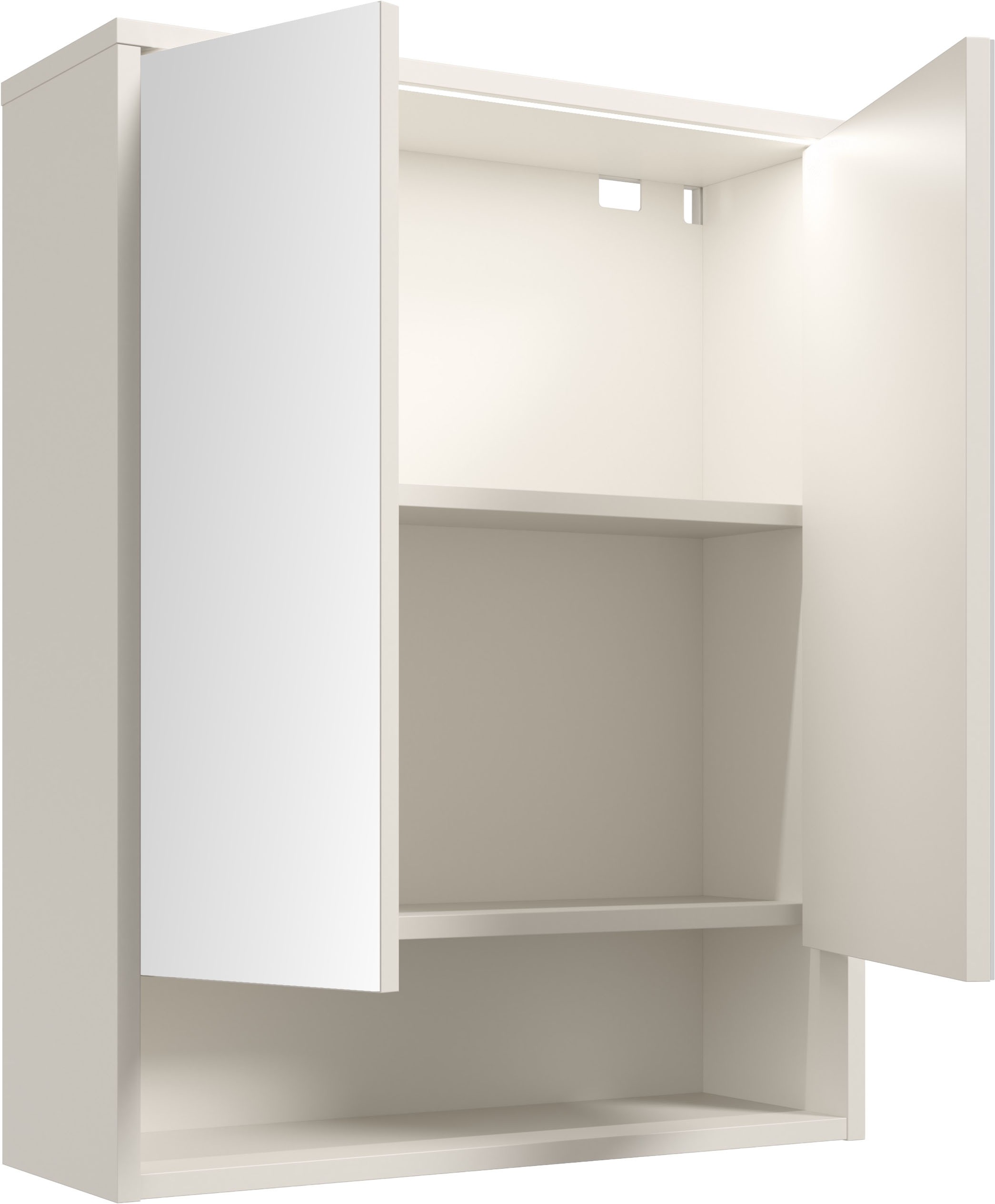 BASIC by Balculina Spiegelschrank »Lucera Spiegelschrank, Badezimmerschrank BxHxT 60x75x20« 1 Stk. tlg. Breite 60 cm, Tür L/R montierbar, LED-Beleuchtung