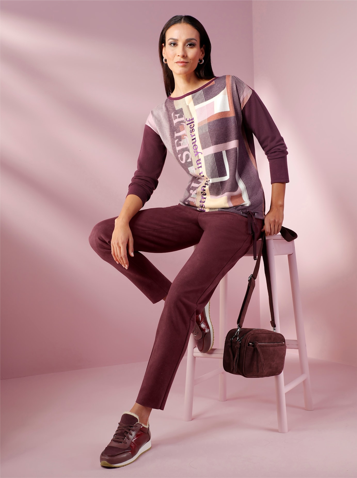 heine Strickpullover "Druck-Pullover"