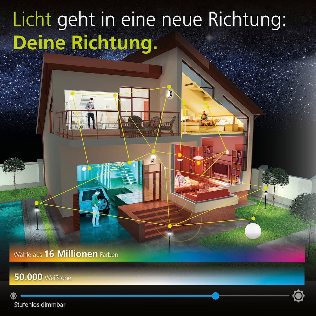 EGLO LED Deckenleuchte »GIRON-C«, 1 flammig-flammig, Smart Home Deckenlampe Ø30cm, dimmbar, Weißtöne und Farben einstellbar