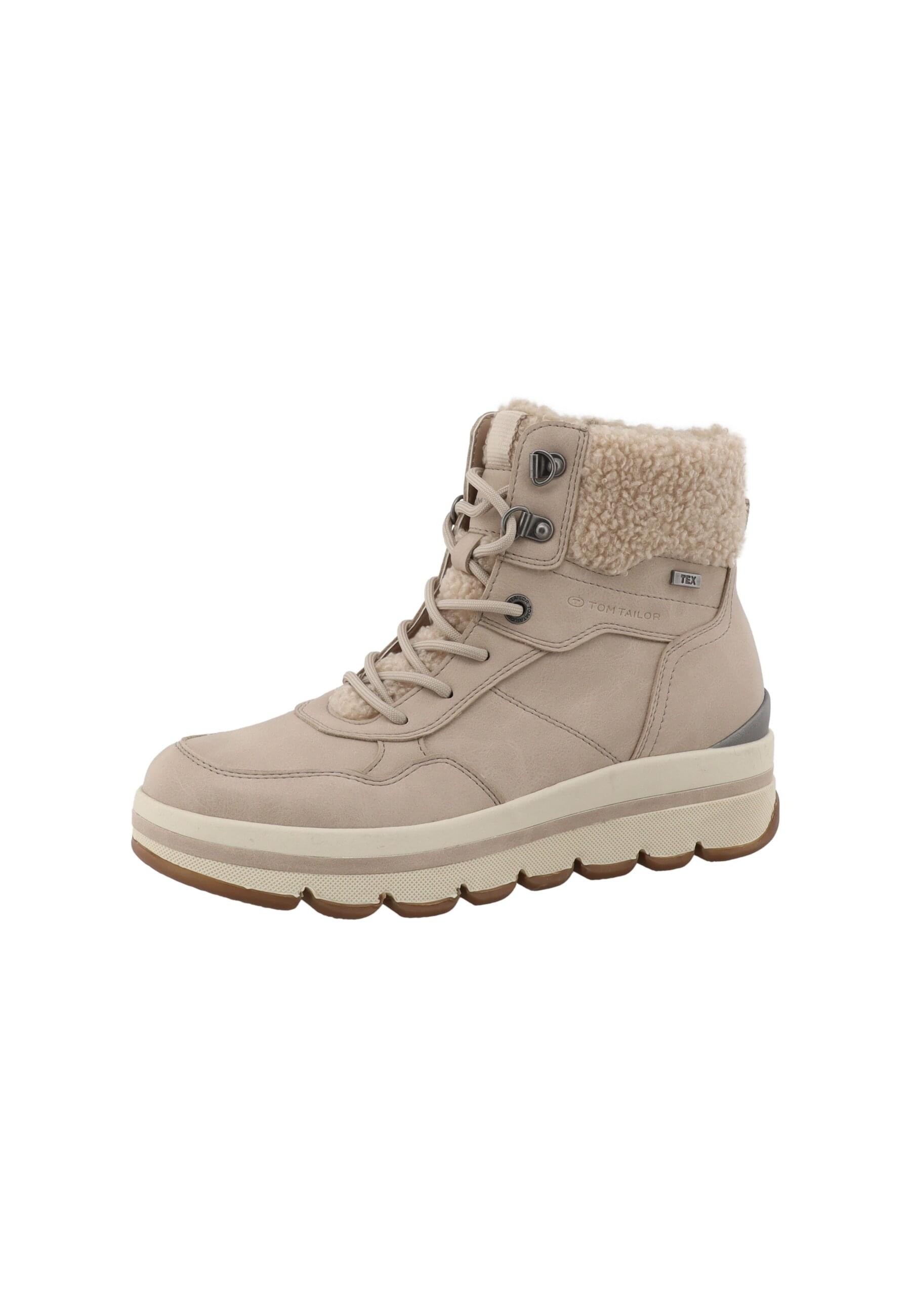 Tom Tailor Lace-Up Boot Women's Cream 40 2