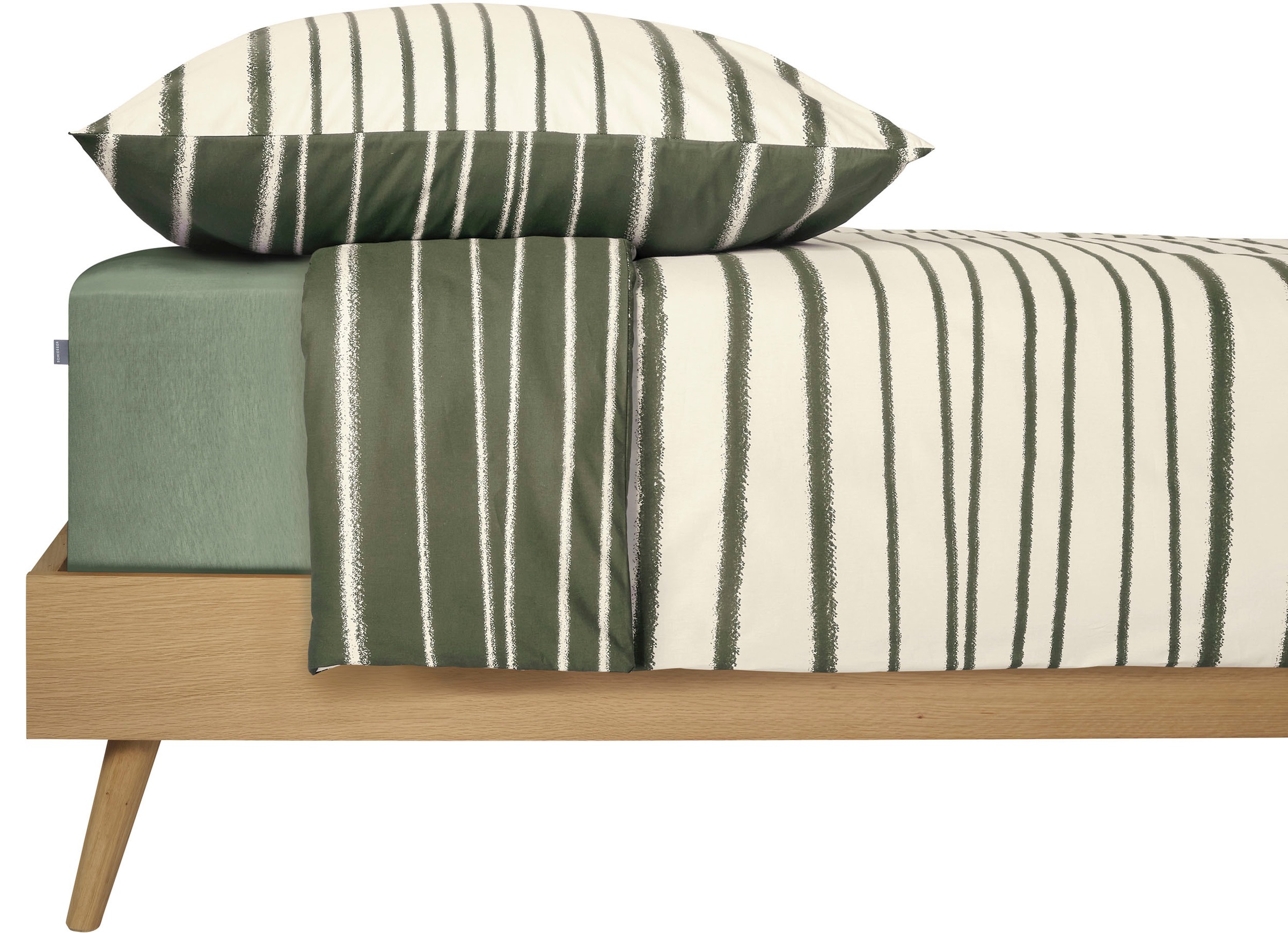 Schiesser Wendebettwäsche »Wesley aus weicher Baumwolle im Streifen-Look«, Made in Green