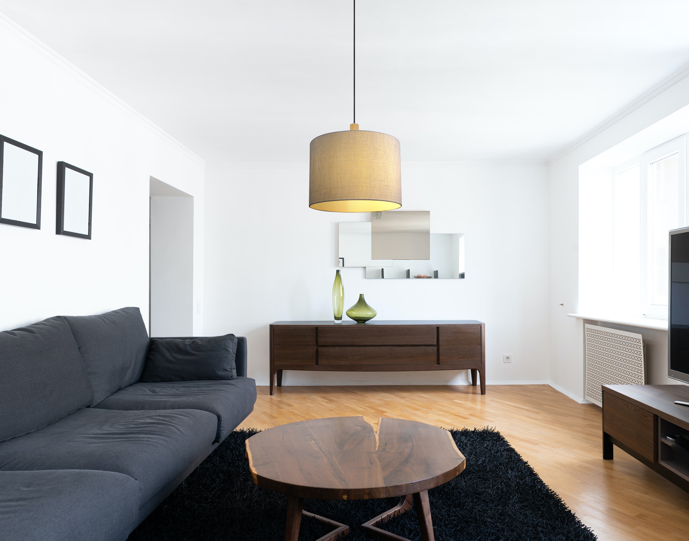 GLOBO LIGHTING Hängeleuchte »ROGER« E27 1 Stk. Hängeleuchte schwarz matt mit Holz- und Textilschirmen
