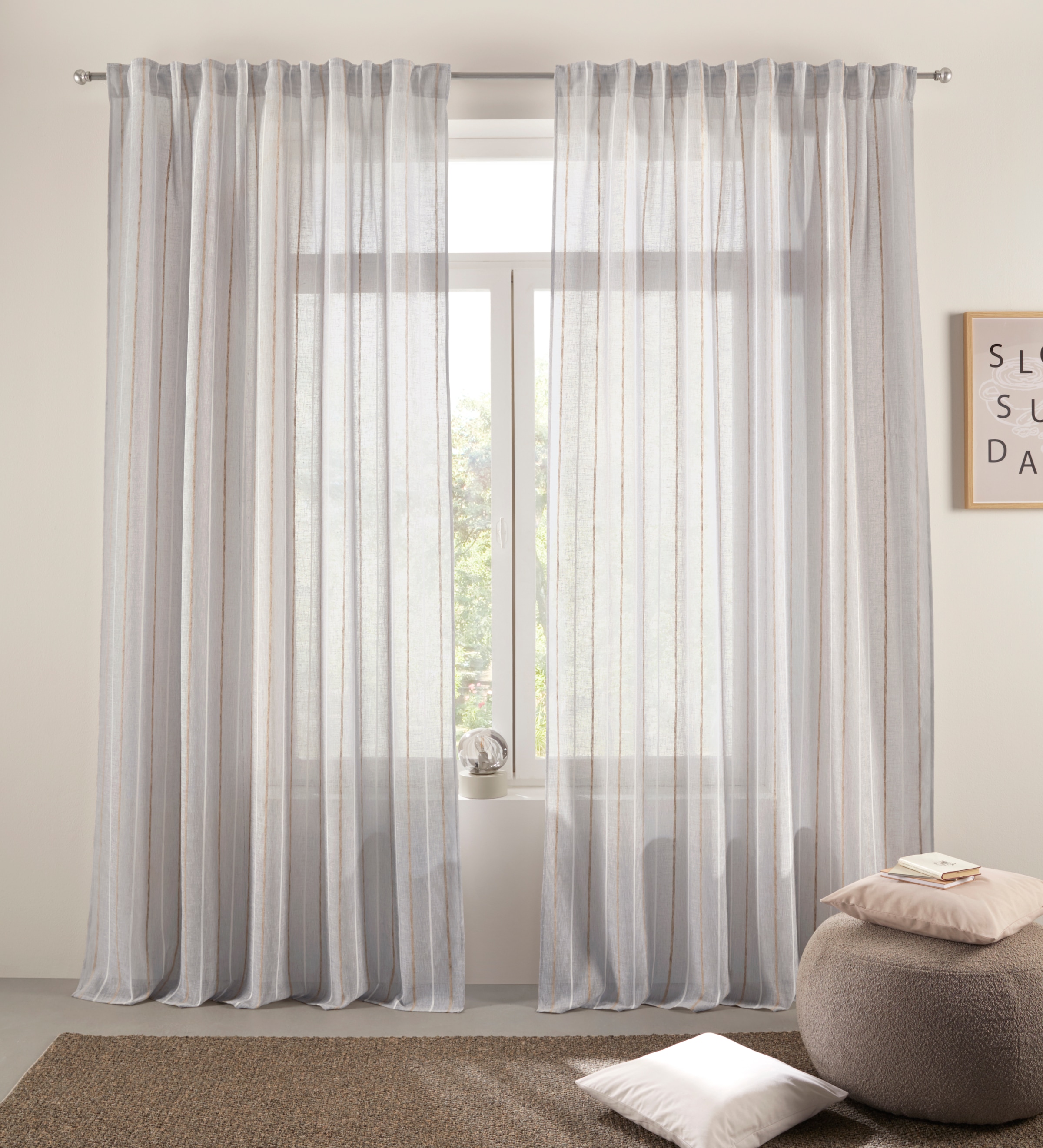 s.Oliver Gardine "Ameera" Multifunktionsband 1 Stk. tlg. mit Leinen, Schal, günstig online kaufen