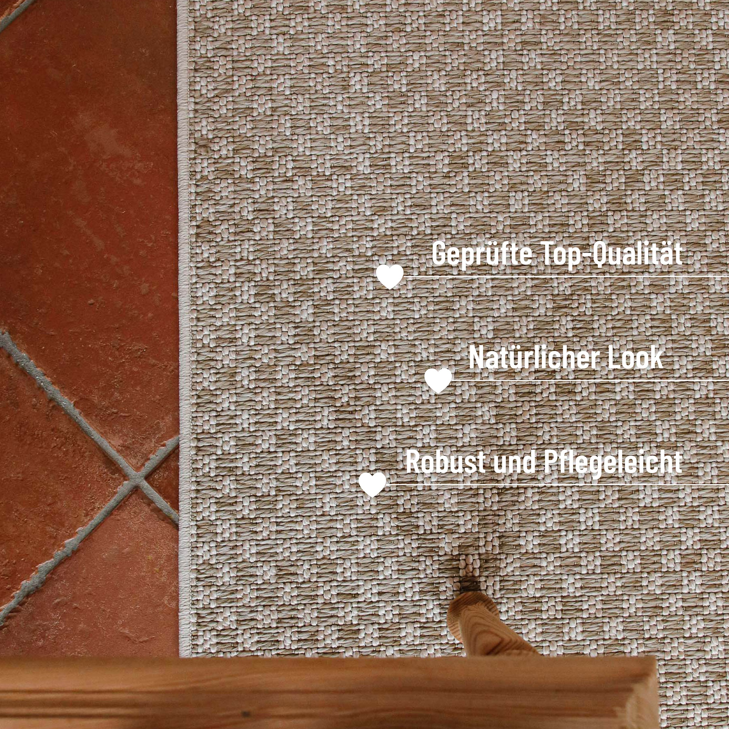 Wecon home Teppich »Miami South Beach« rechteckig 5 mm Höhe In- & Outdoor Teppich, wetterfest, kariert, Balkon, pflegeleicht