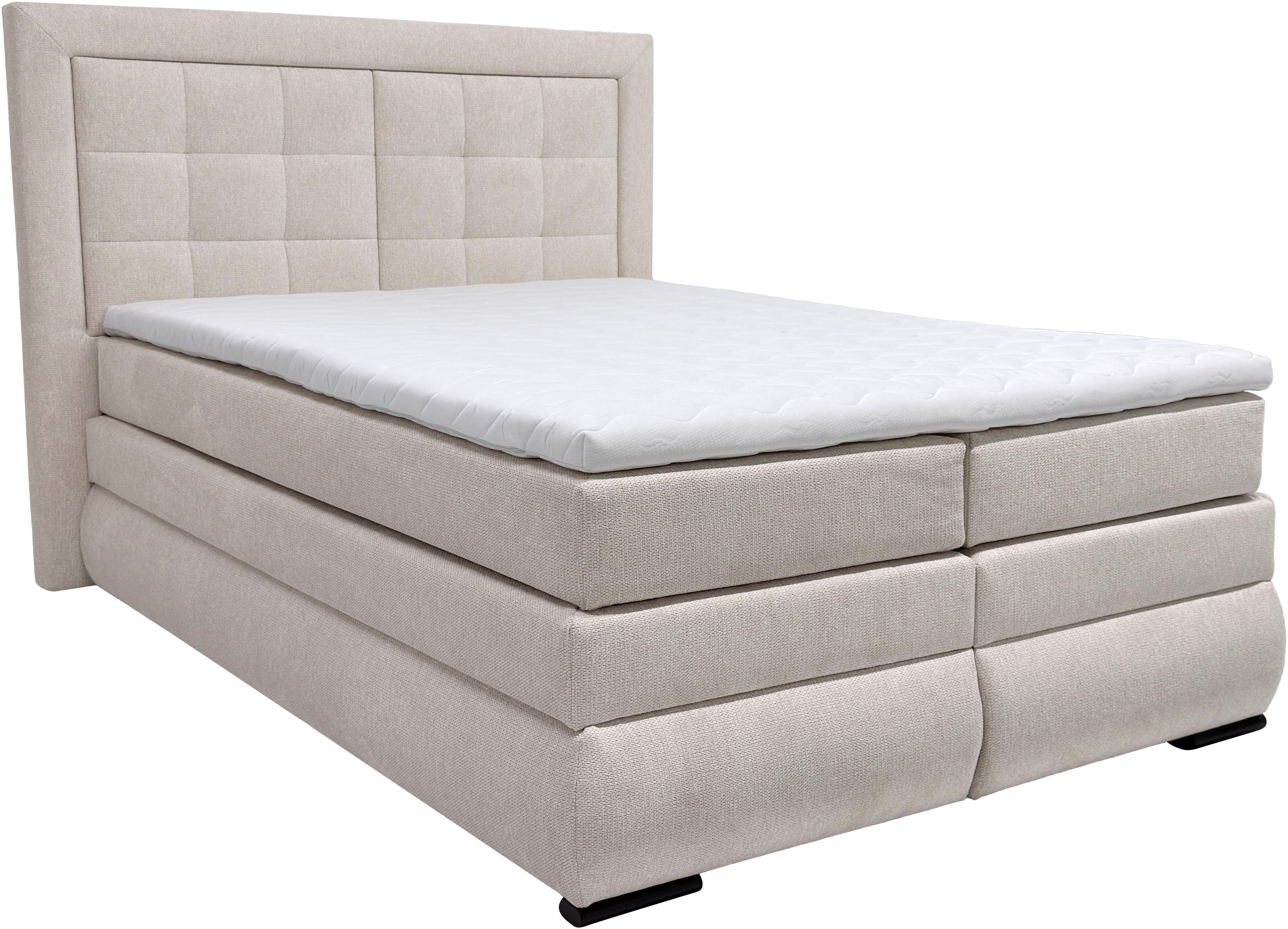 OTTO home Boxspringbett "MIVVA mit Bettkasten, mit Taschenfederkernmatratze H3, H3/H4 mix, H4" mit Kaltschaum- oder Visco-Topper (bei H4), Komfortliegehöhe 67cm