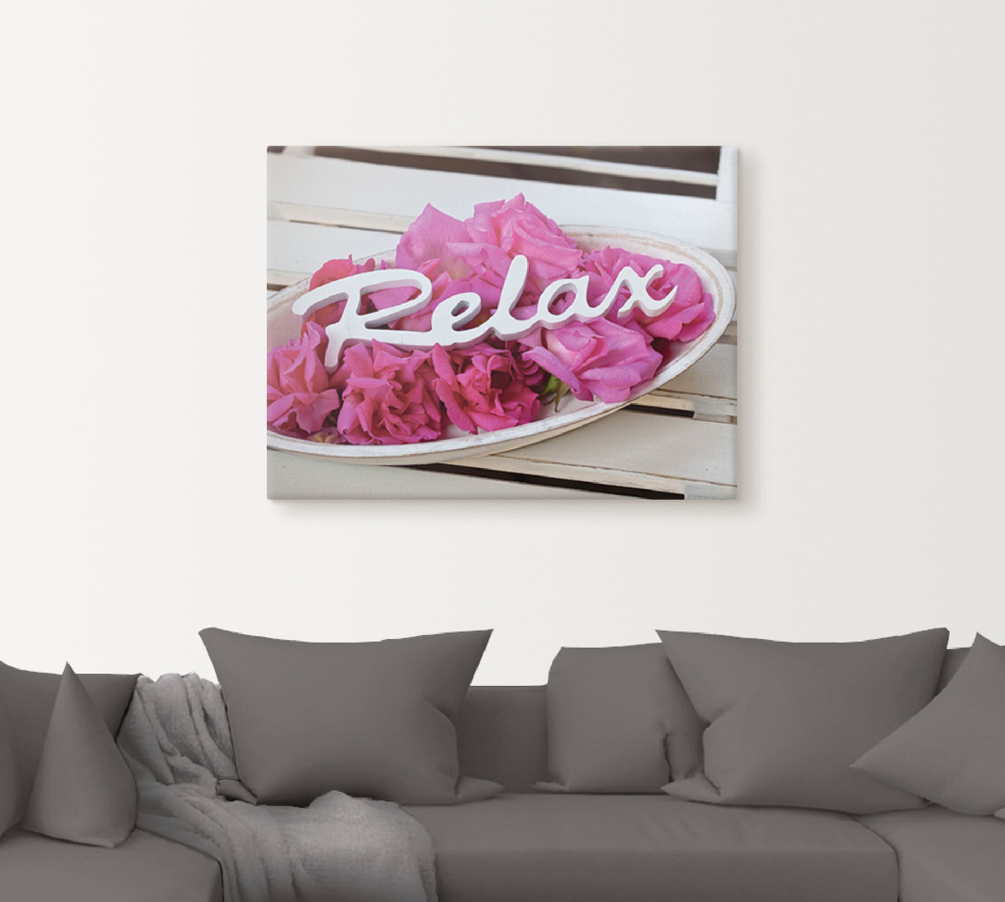 Artland Wandbild »Relax«, Sprüche & Texte, (1 St.), als Alubild, Outdoorbild, Leinwandbild, Wandaufkleber, versch. Größen
