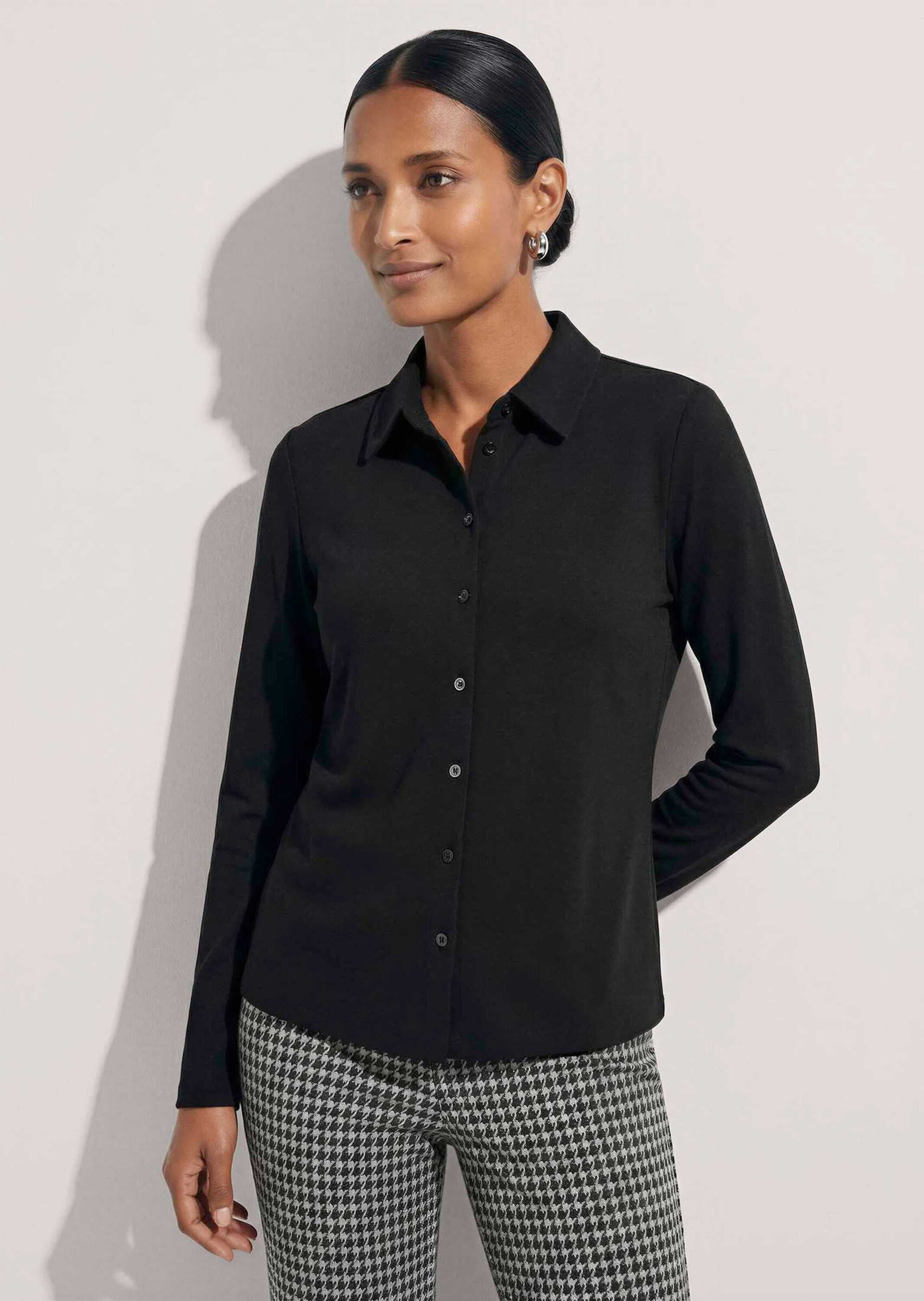 MADELEINE Langarmshirt »Shirt Blusenshirt im Materialmix«