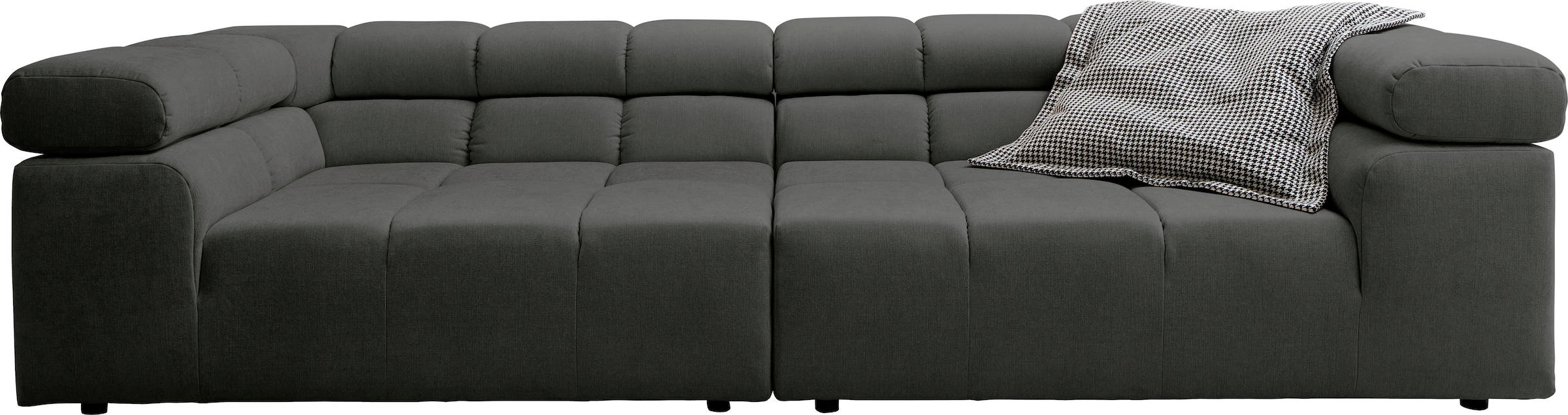 Home affaire Big-Sofa "Ancona B/T/H: 290/110/70 cm" auffällige Steppung, in günstig online kaufen