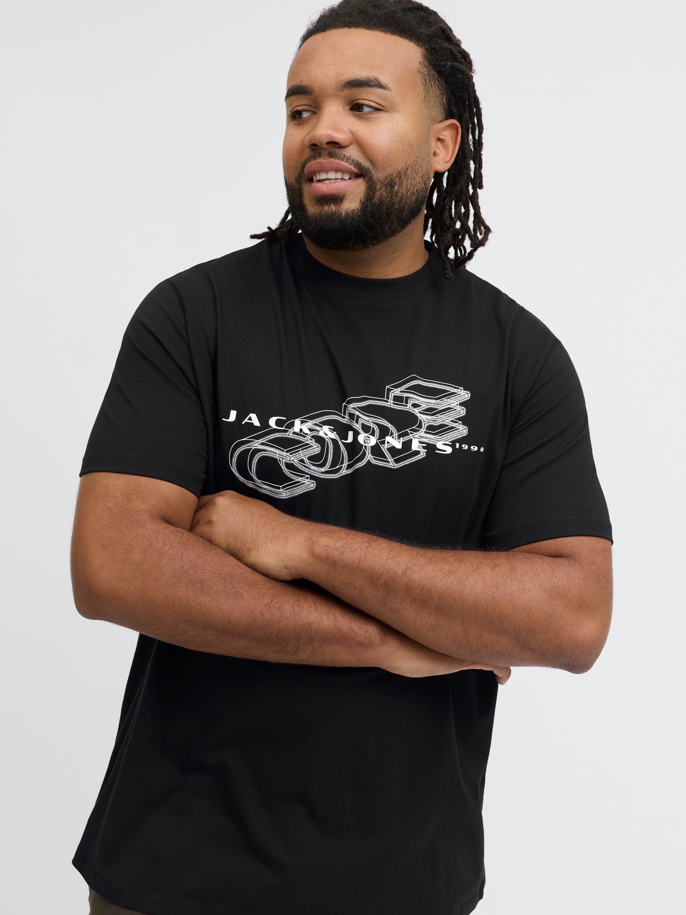 Jack & Jones PlusSize Kurzarmshirt "JCOFUSION BIG BRANDING TEE SS CREW PLS" günstig online kaufen