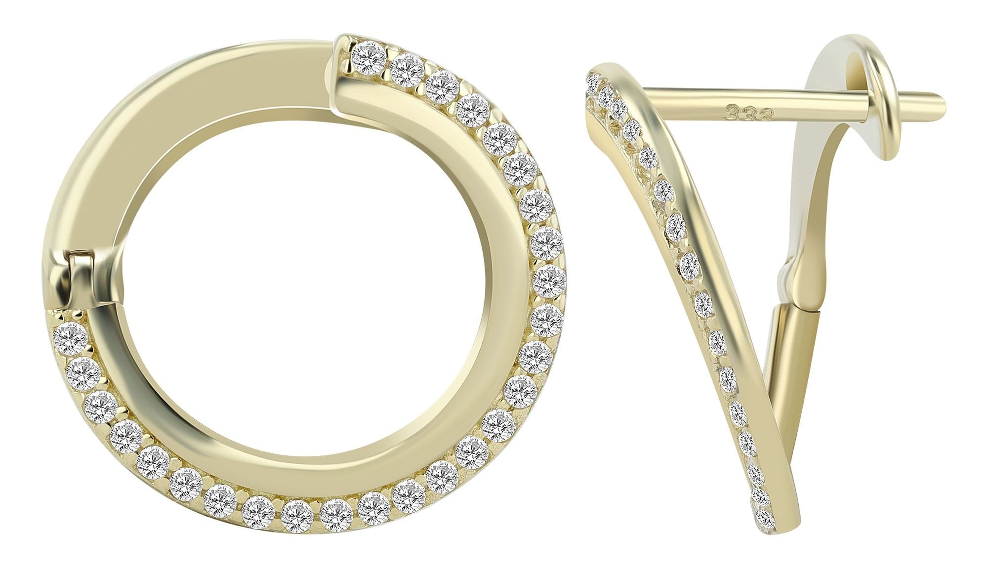 Adelia´s Paar Ohrhänger »Damen Ohrringe – Ohrstecker aus 333 Gold mit Zirkonia« Ein kleines Geschenk mit großer Wirkung