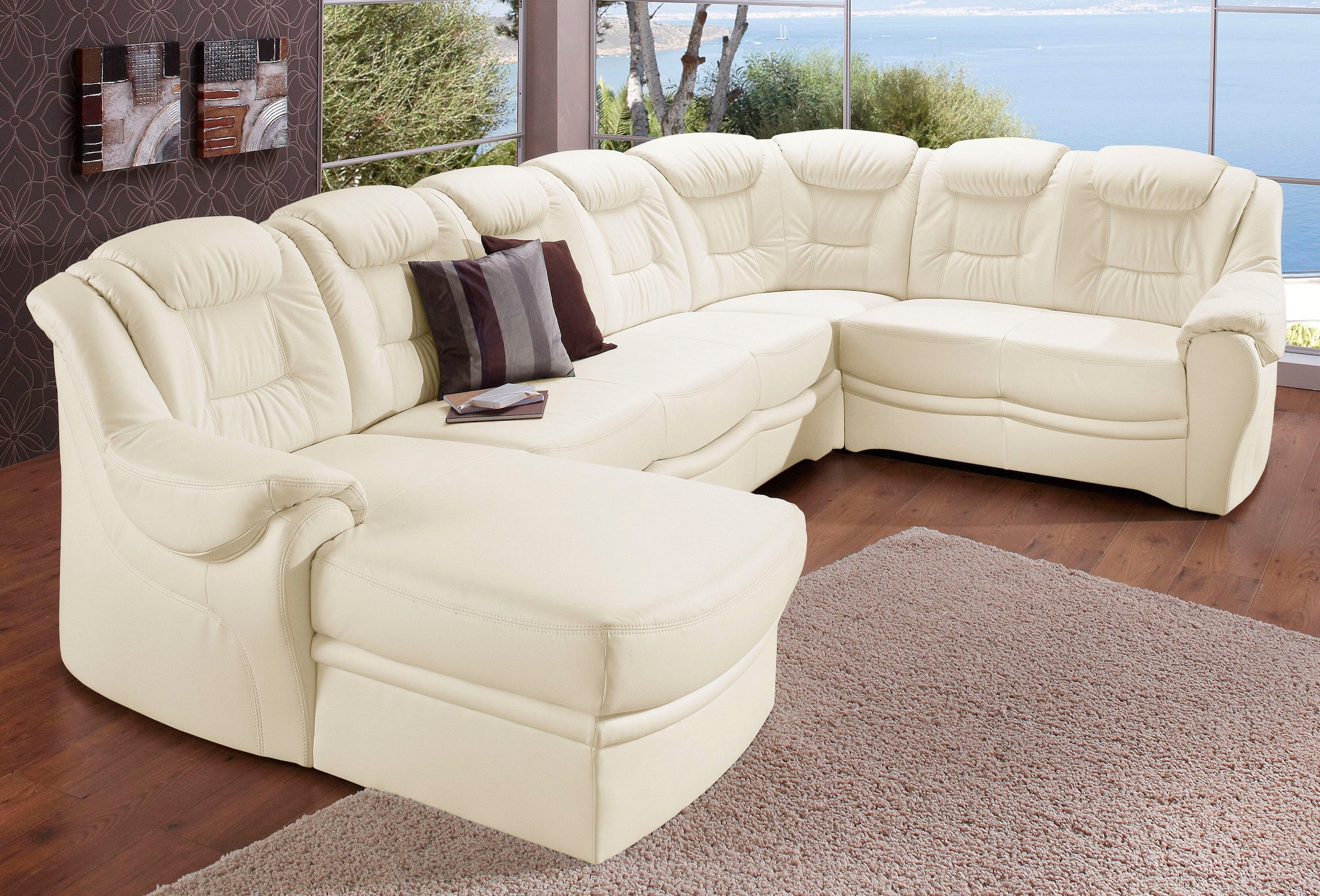sit&more Wohnlandschaft "Bellevue U-Form" wahlweise mit Schlaffunktion