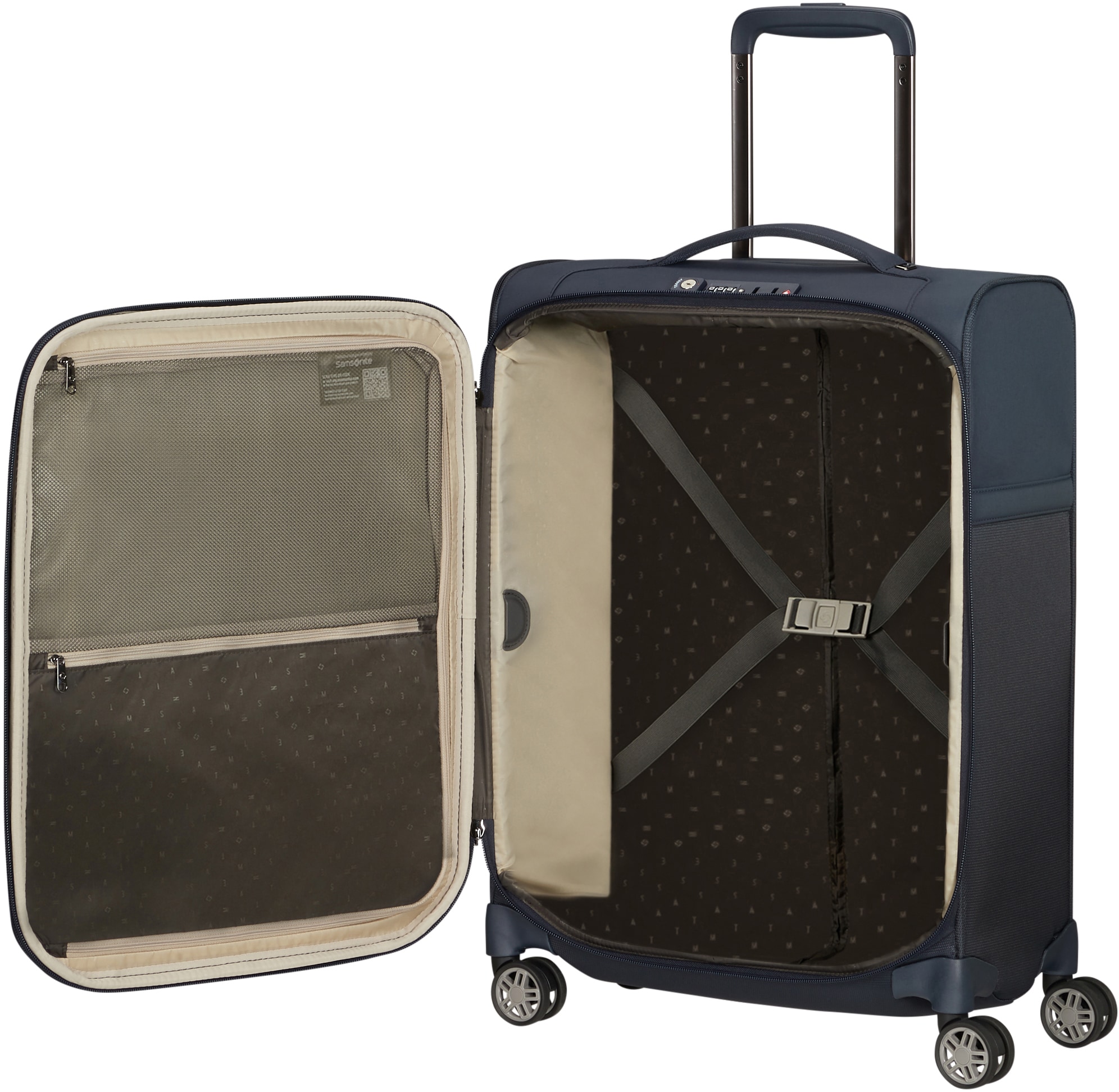 Samsonite Weichgepäck-Trolley »Airea, 55 cm«, 4 Rollen, Handgepäck Reisekoffer Trolley TSA-Zahlenschloss