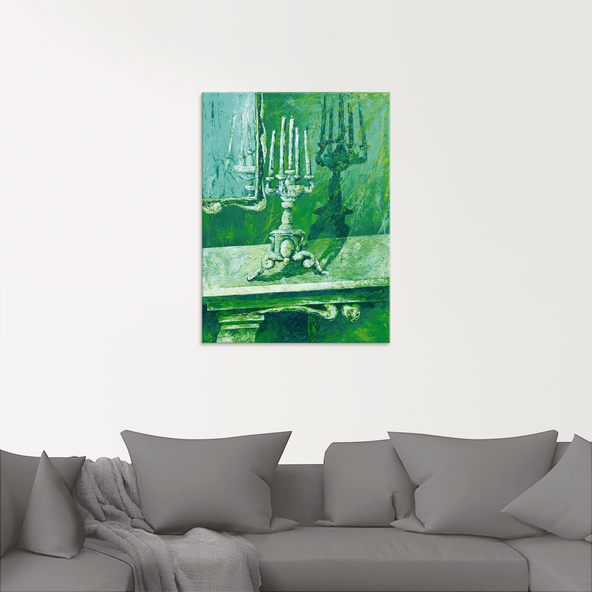 Artland Glasbild »Barocker Leuchter«, Innenarchitektur, (1 St.), in verschiedenen Größen