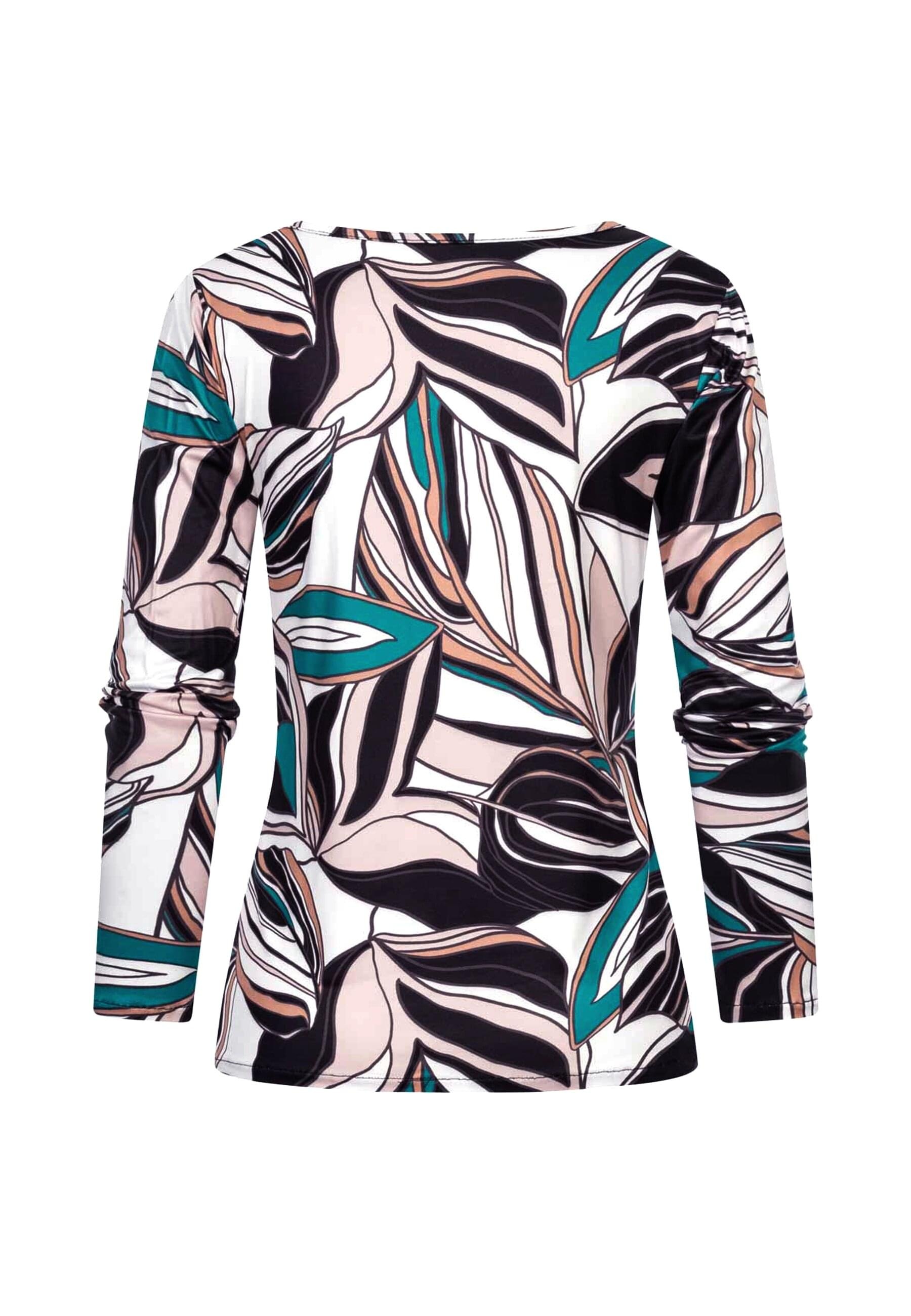 CLOUD 5IVE Longsleeve »CLOUD 5IVE Langarm Top mit Blätter Print«, (1 tlg.)