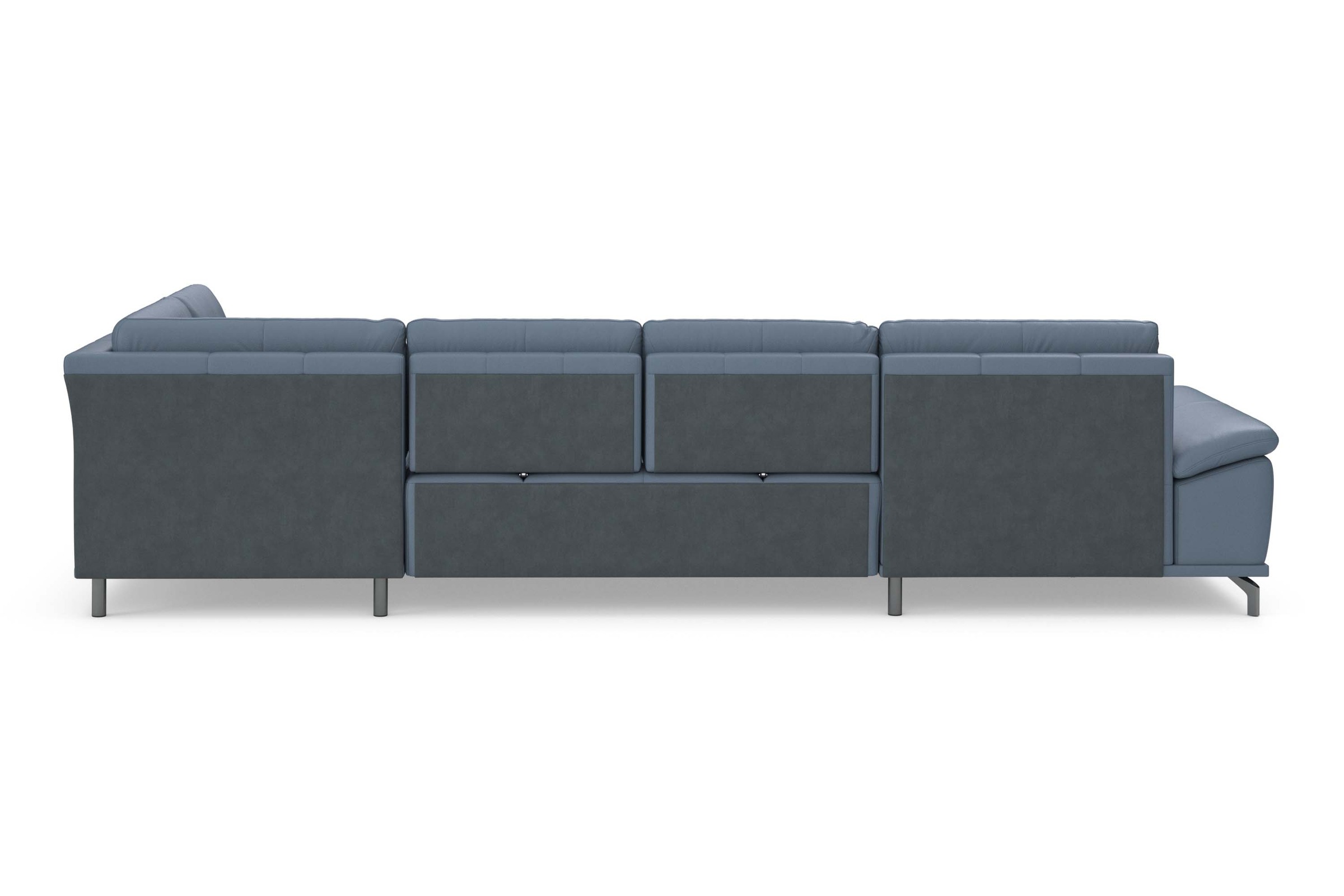 Places of Style Wohnlandschaft »Costello U-Form, mit Sitztiefenverstellung, Armteilverstellung und«, 3 Nierenkissen, optional Bettfunktion und Bettkasten