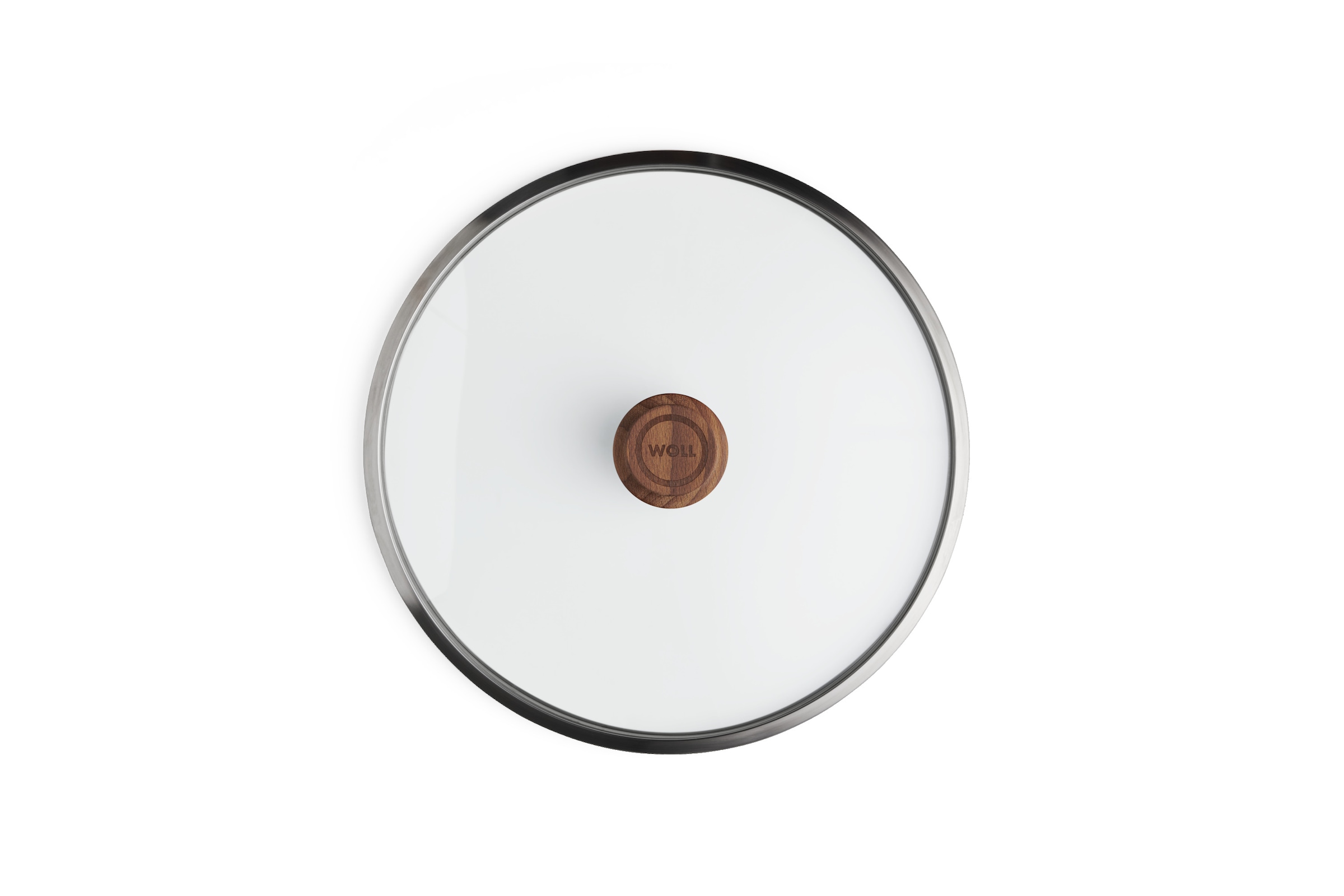 WOLL Deckel »Eco Logic aus Sicherheitsglas mit Holzknopf, Ø24-28cm« Hitzebeständig, Spülmaschinengeeignet, für Pfannen und Töpfe