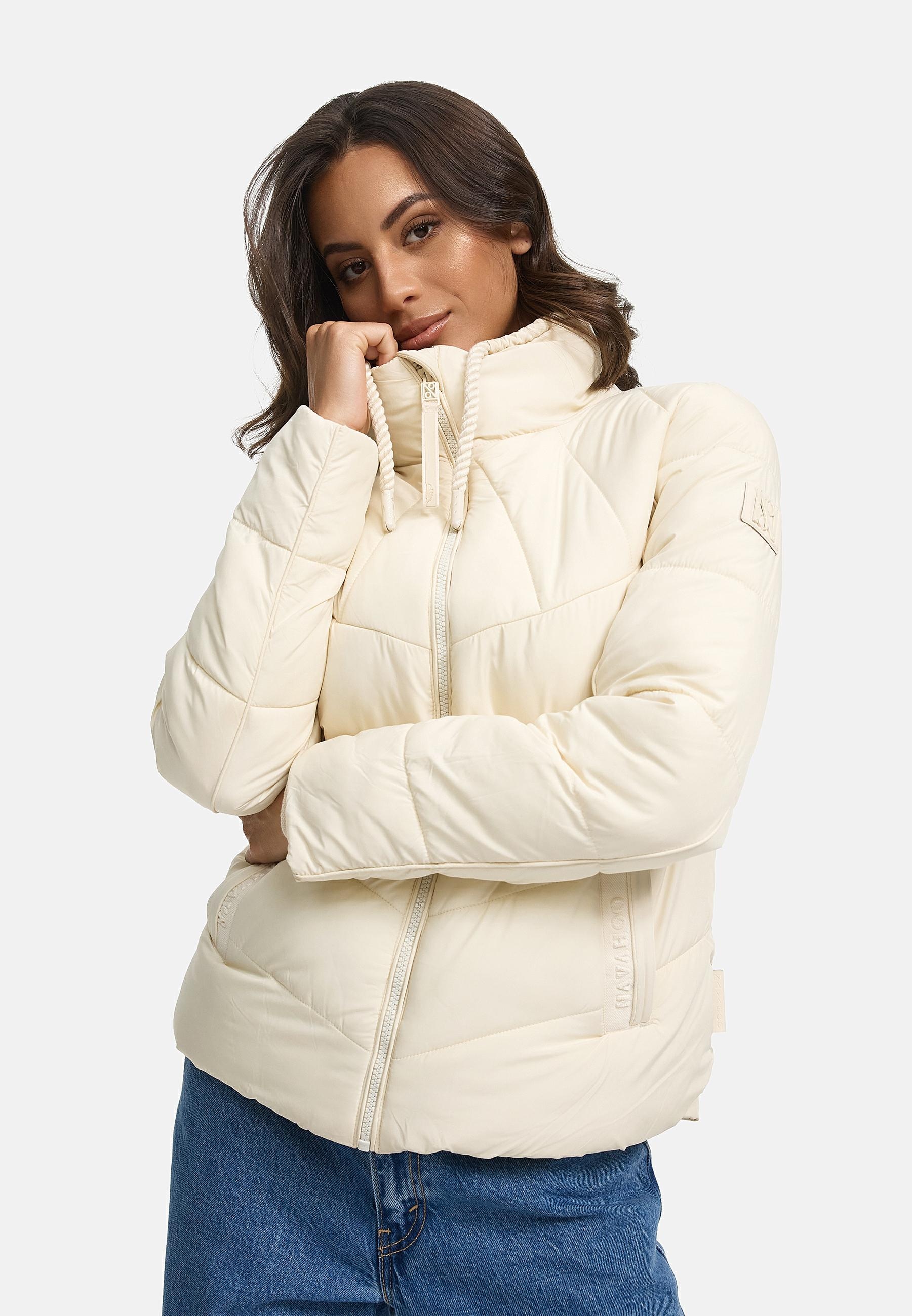 Navahoo Steppjacke »Liebesfee 14« ohne Kapuze gesteppte Damen Übergangsjacke mit wattiertem Stehkragen