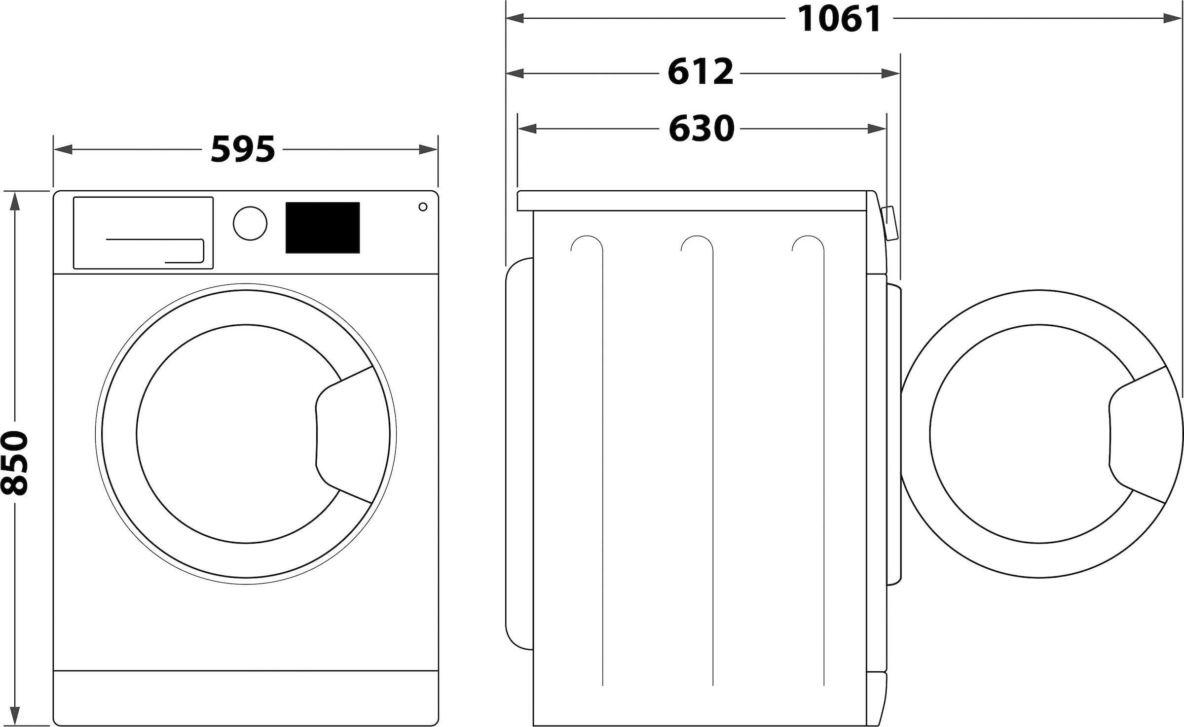 Privileg Waschmaschine »PWFV X 853 N«, 8 kg, 1400 U/min, Dampf-Programme für Baumwolle und Hemden – glättet die Fasern