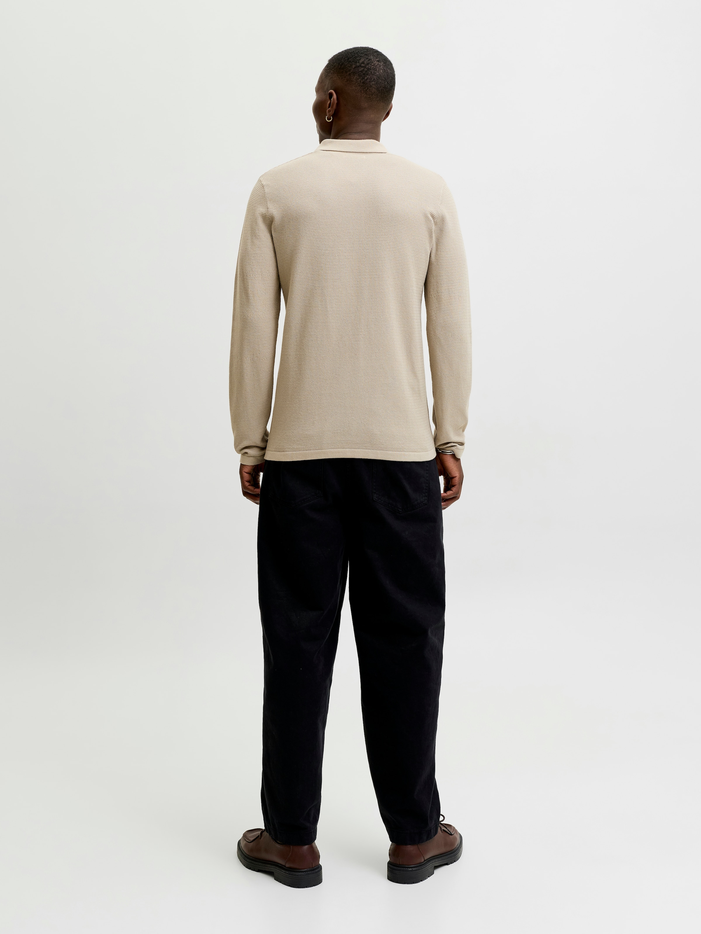 Jack & Jones Polokragenpullover »JJEAUSTIN KNIT LS POLO SN« Baumwollmischung, regular fit