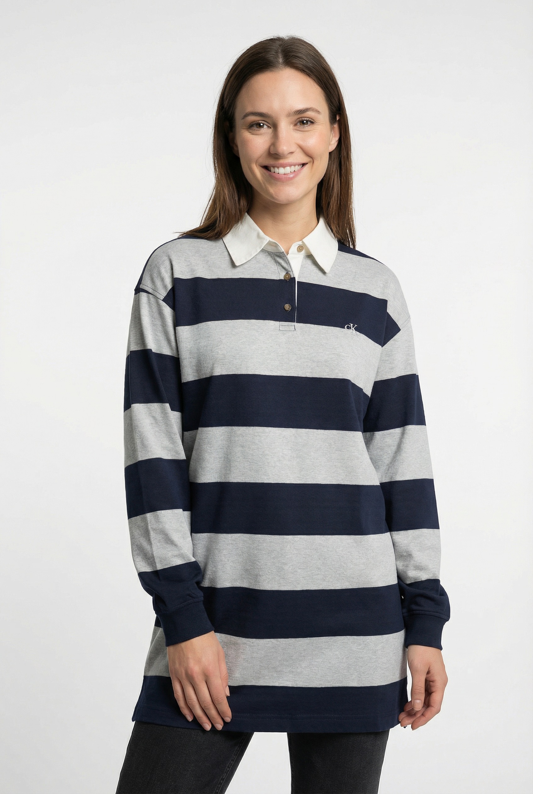 Calvin Klein Jeans Polokleid "VARSITY STRIPE MINI POLO" Ohne Tasche Regular günstig online kaufen