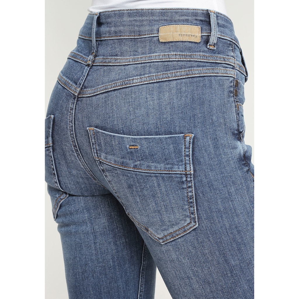 GANG Slim-fit-Jeans »94CARLI«, mit offener Knopfleiste