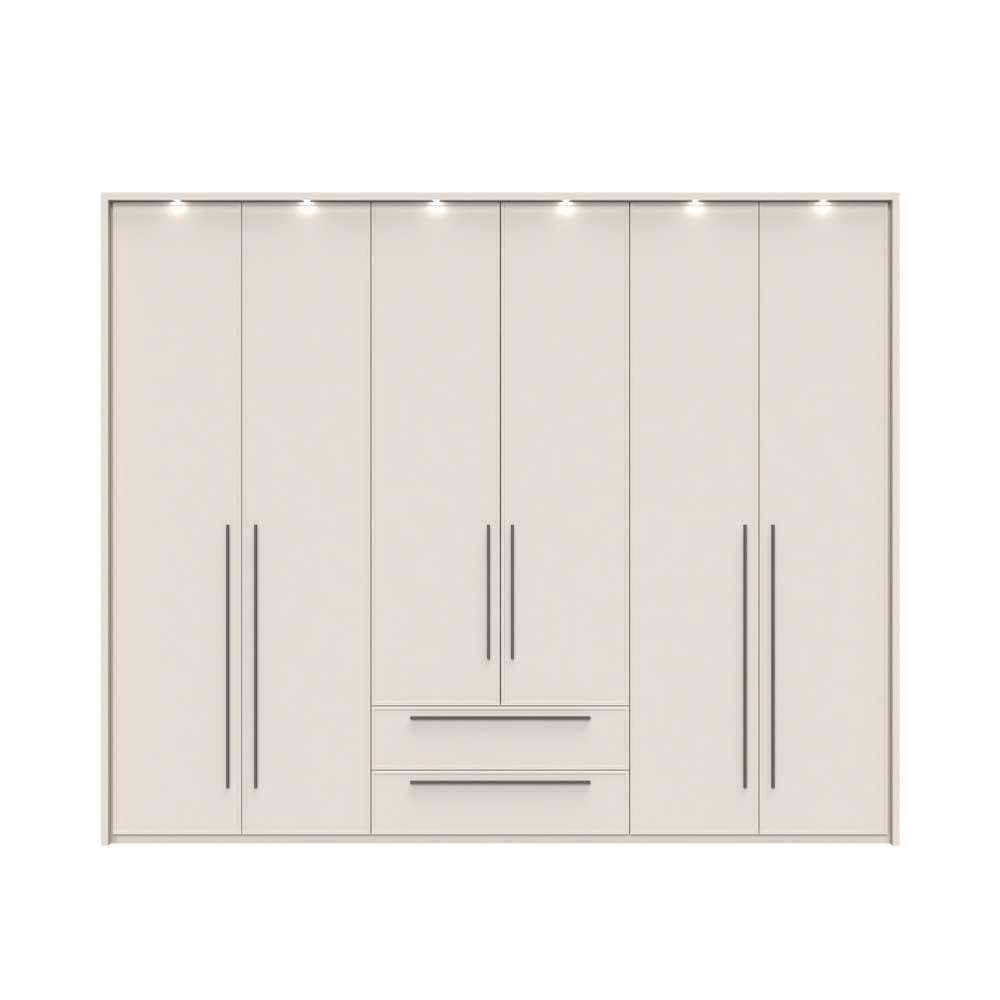 Places of Style Drehtürenschrank »Opera mit oder ohne Kranz inkl. LED-Bel.,B 227,272,317 oder 362 cm«, UV lackiert, Soft Close Funktion, Höhenverstellbare Füße