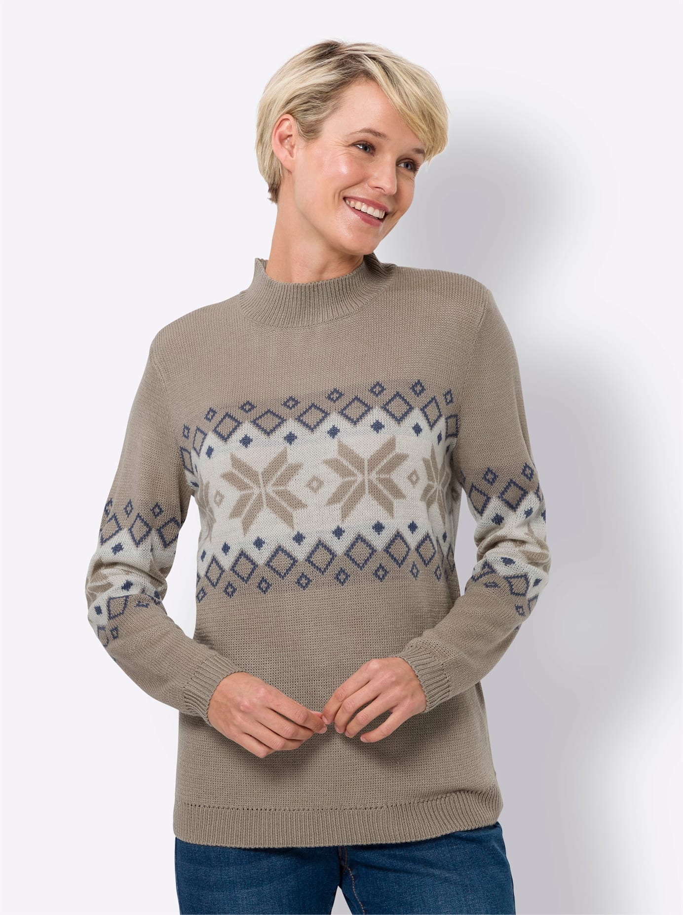 Classic Basics Norwegerpullover "Stehkragen-Pullover" günstig online kaufen