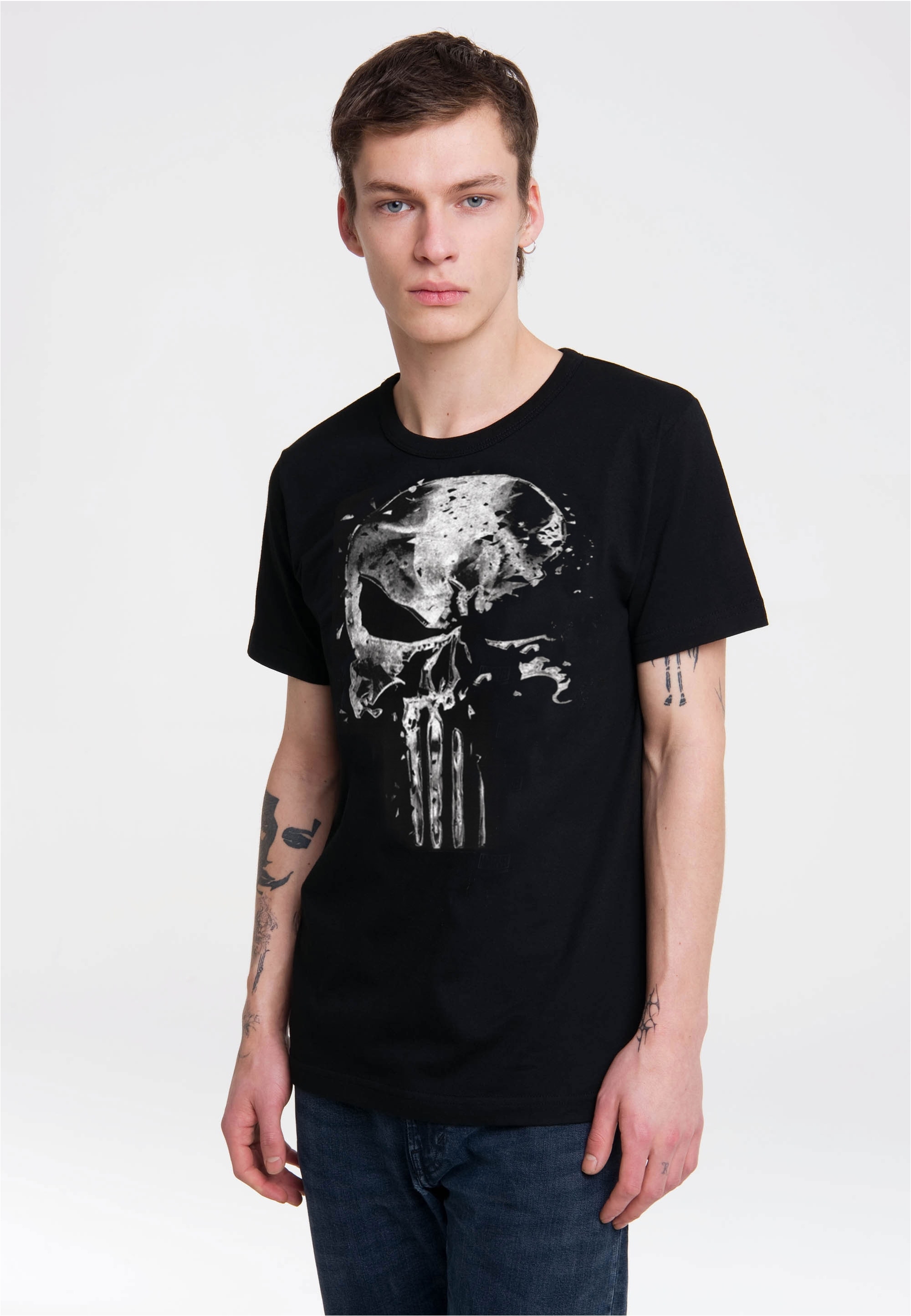 LOGOSHIRT T-Shirt "Marvel - Punisher Mercury Skull", mit coolem Print günstig online kaufen
