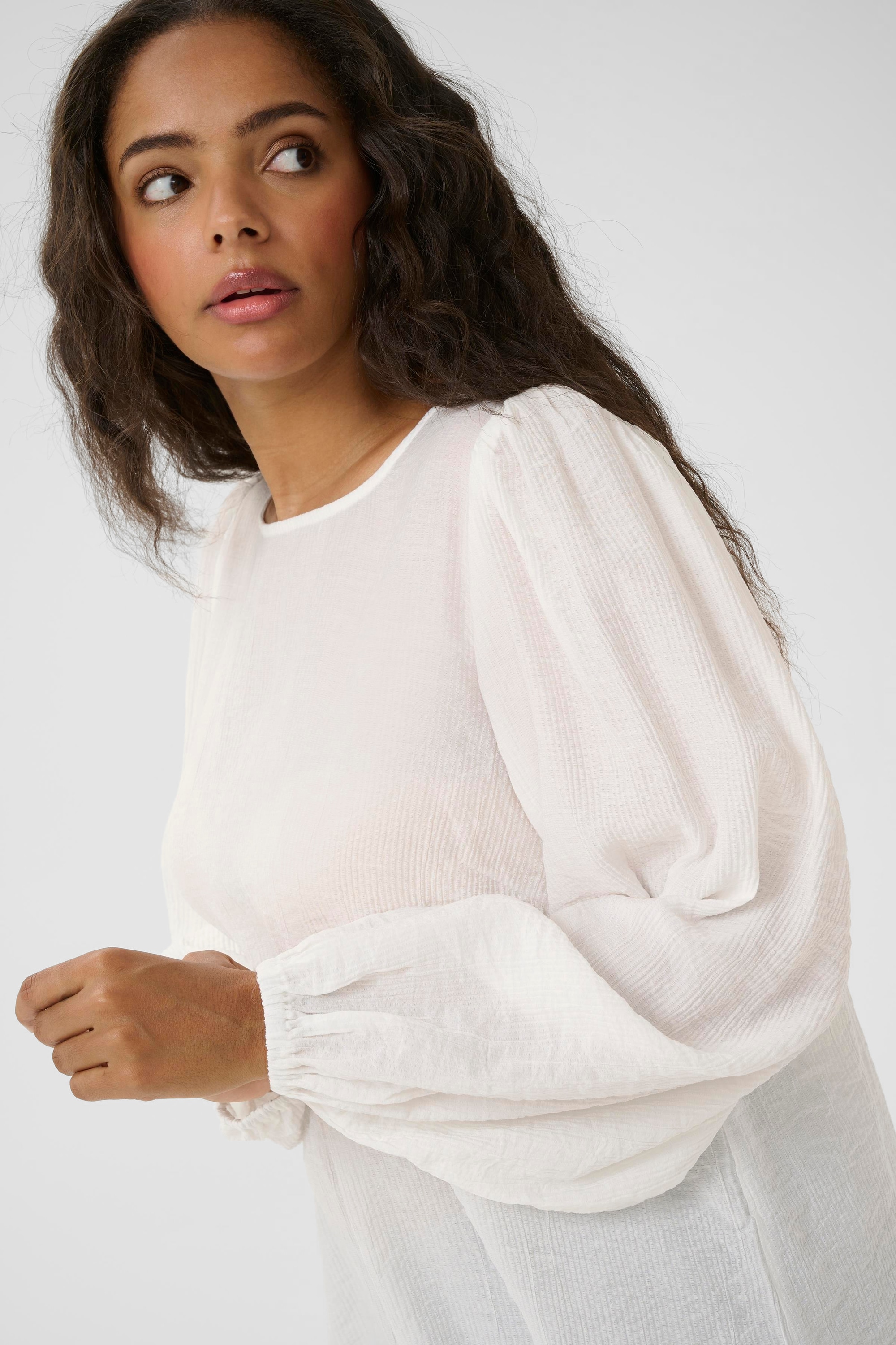 KAFFE Curve Langarmbluse »Langarm-Bluse KCviva«