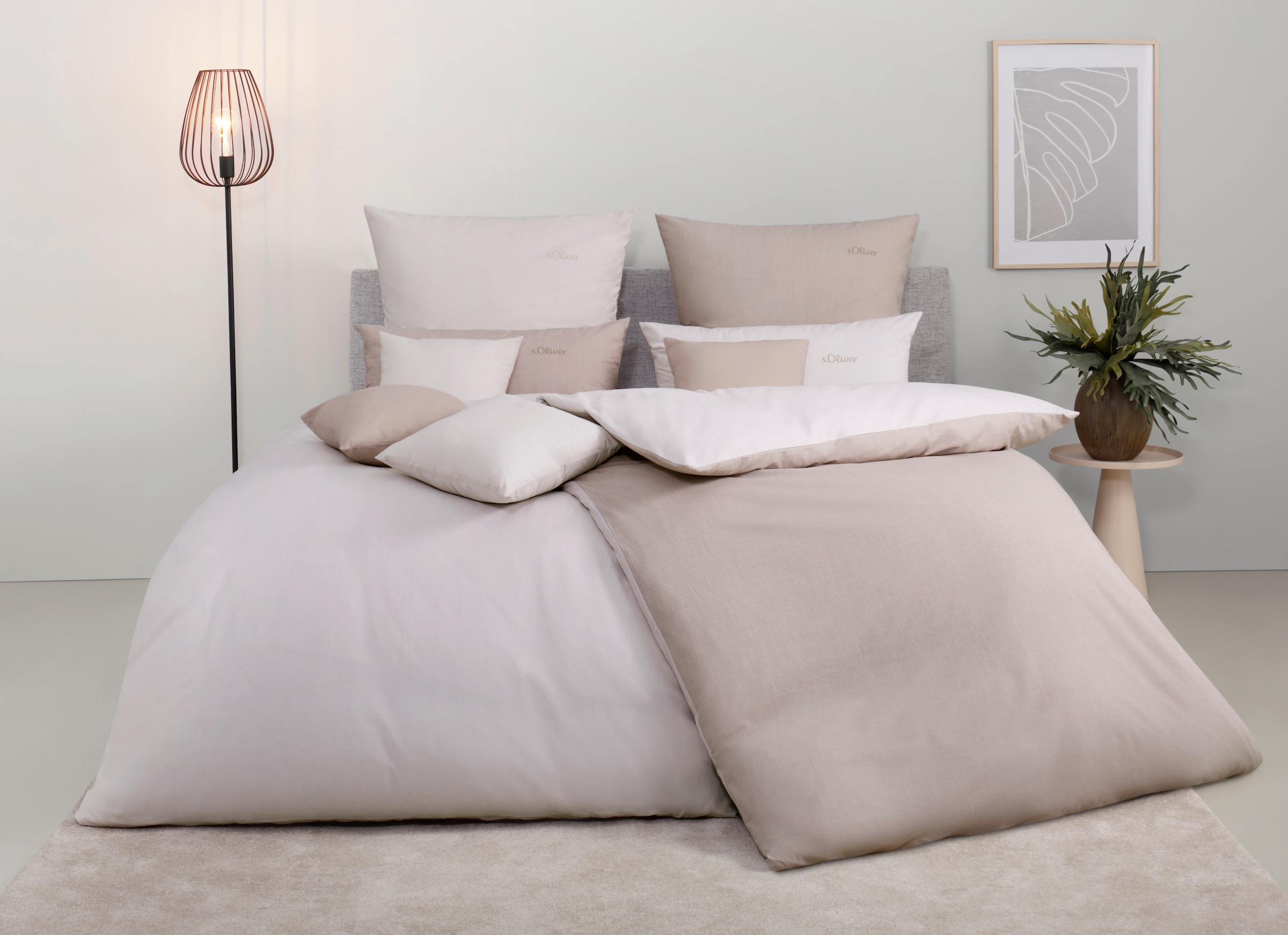 s.Oliver Wendebettwäsche "MELINDA mit feiner Melange-Struktur, Baumwolle" 2 günstig online kaufen