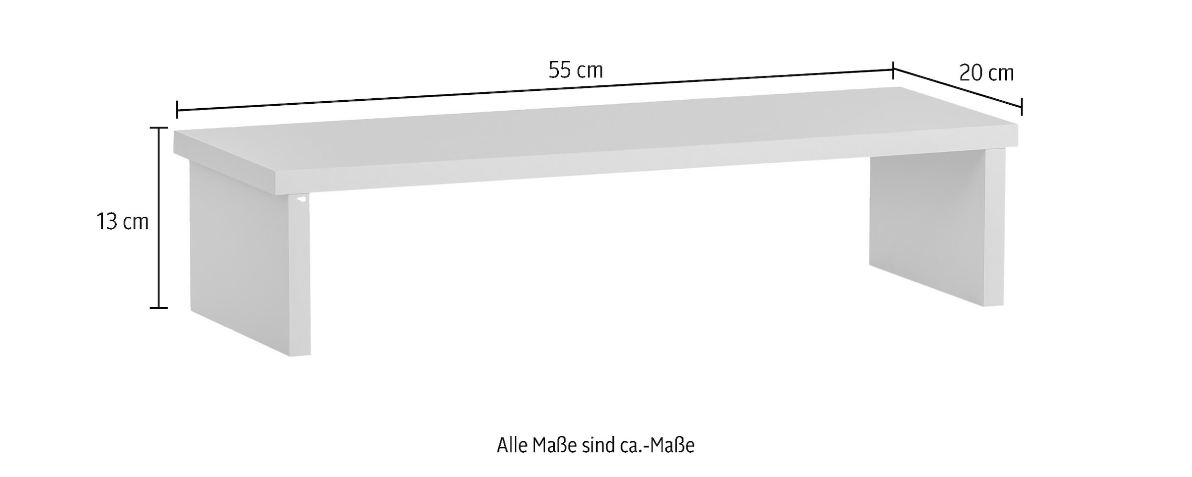 Schildmeyer Schreibtischaufsatz »Baku«, Bildschirmaufsatz, Breite 55 cm, Made in Germany