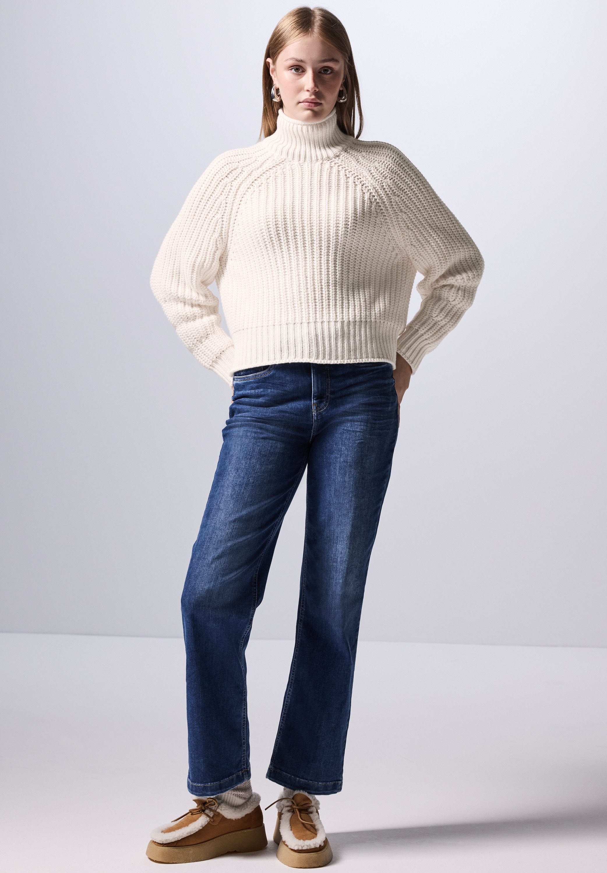 STREET ONE STUDIO Strickpullover, im soften Baumwoll-Mix