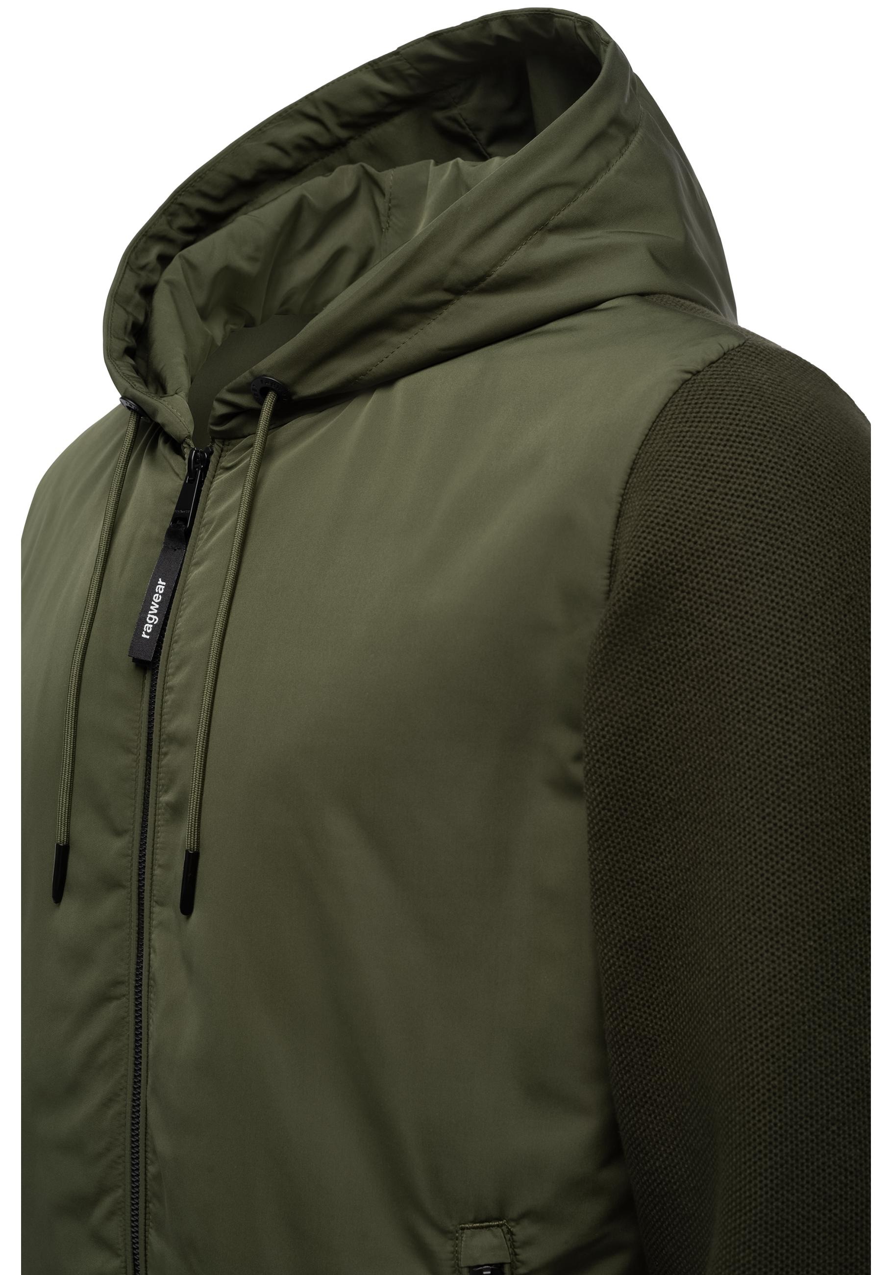 Ragwear Outdoorjacke »Ronel«, mit Kapuze, Leichte Herren Jacke mit weichen Strickärmeln