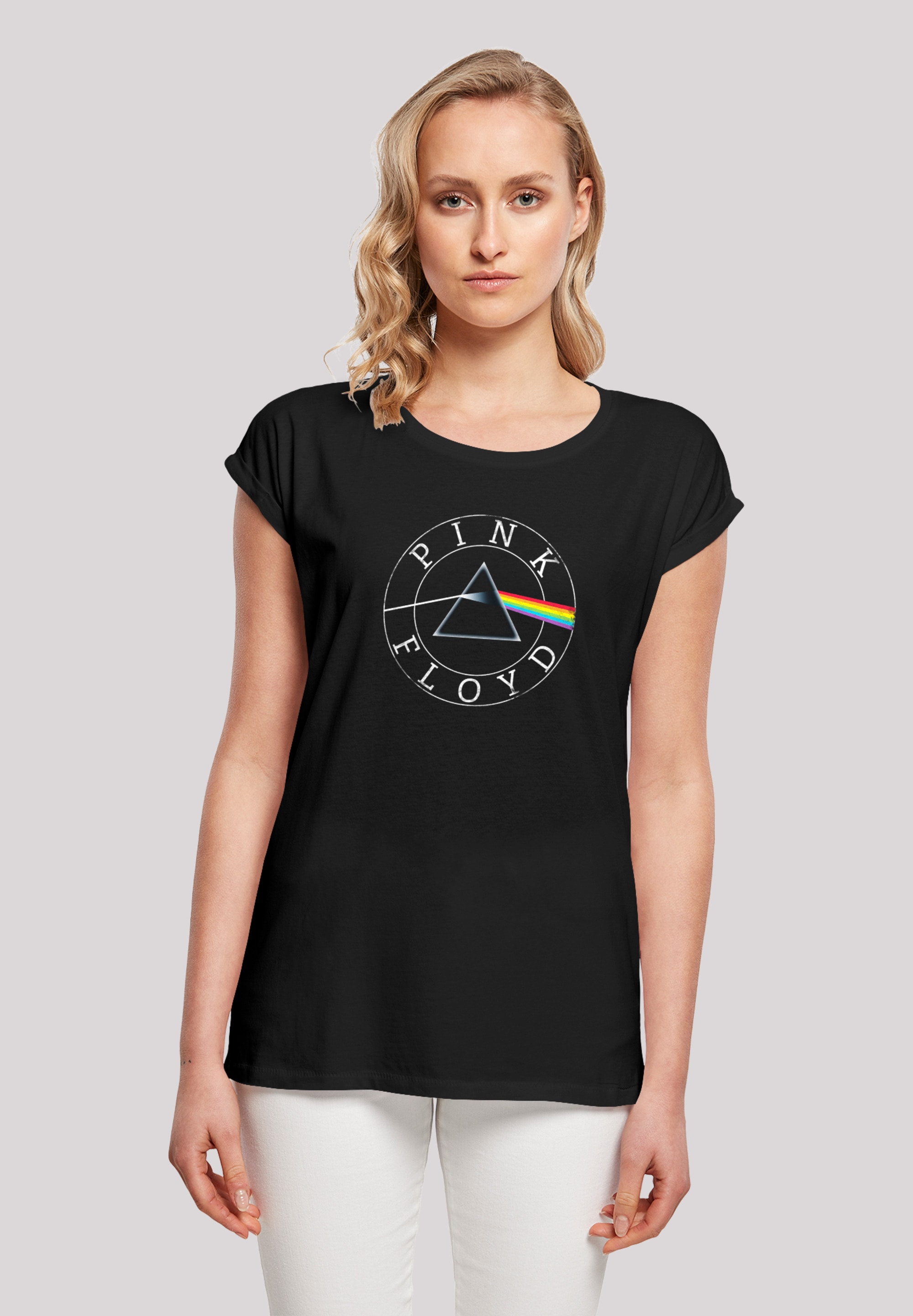 F4NT4STIC T-Shirt »Pink Floyd Vintage Prism Logo Shirt Rock Musik«, Damen,Premium Merch,Regular-Fit,Kurze Ärmel,Bandshirt