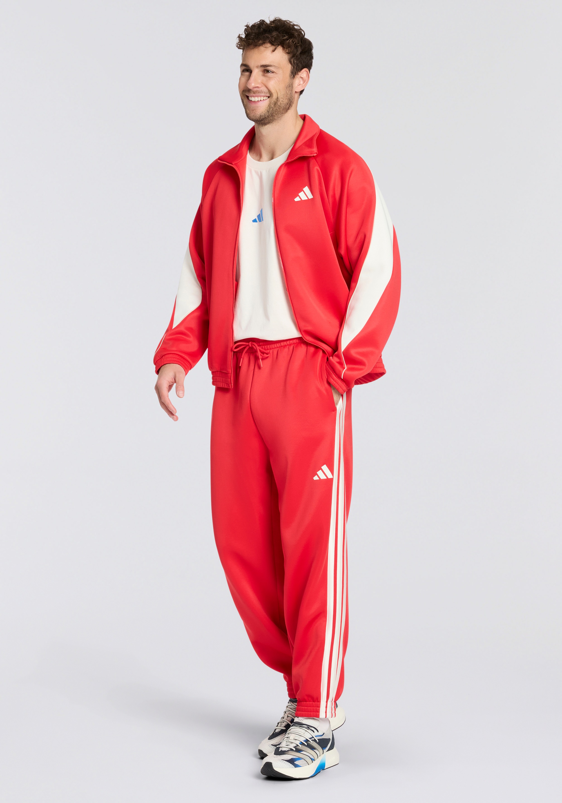 adidas Sportswear Trainingsjacke »M STADIUM TT« aus Polyester und Baumwolle, mit Rollkragen, lockere Passform