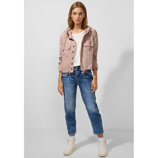 STREET ONE Jeansjacke, mit Kapuze, aus softem Materialmix online bestellen  | BAUR