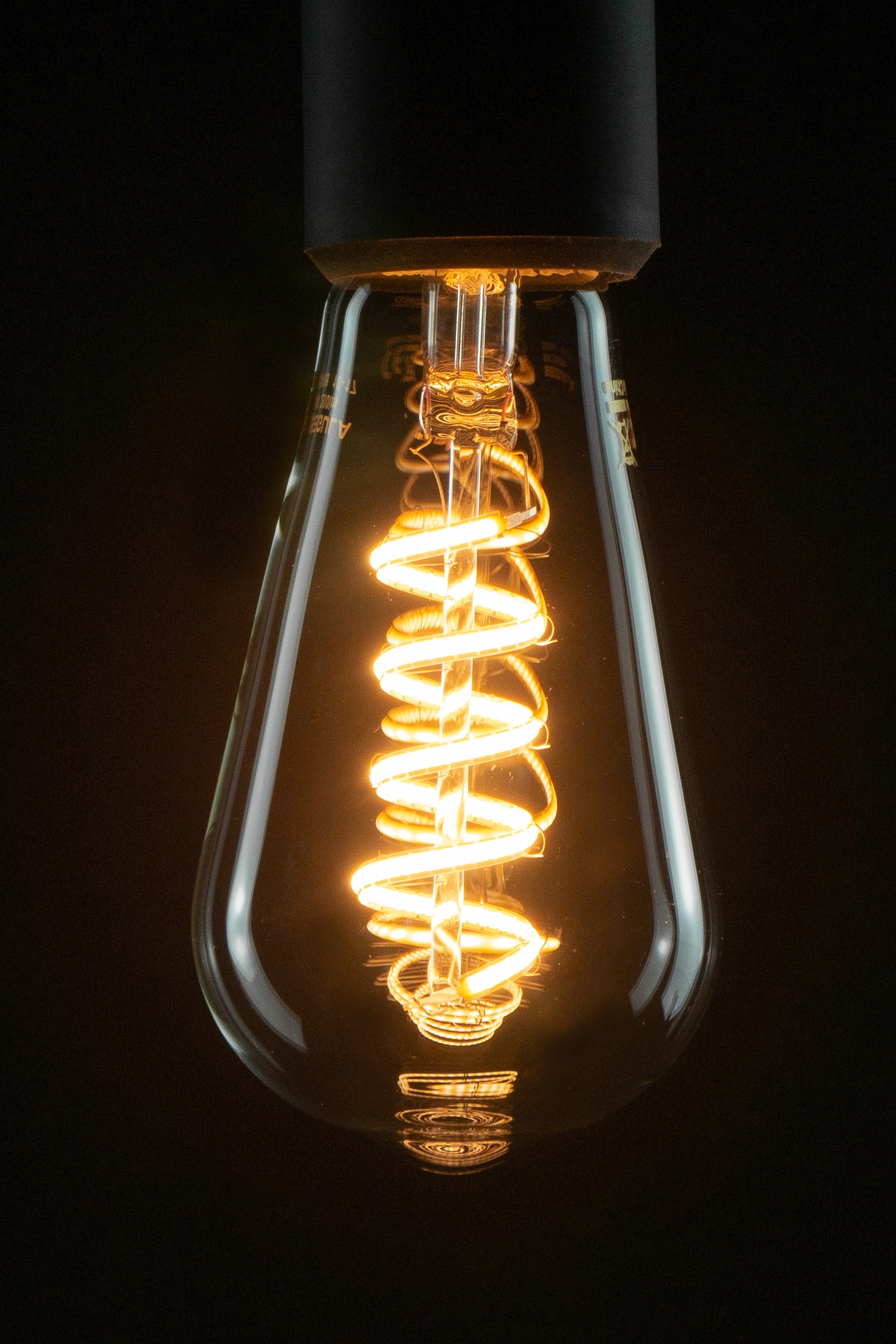 SEGULA LED-Leuchtmittel »LED Rustika Curved Spirale klar«, E27, Warmweiß, dimmbar, E27, Rustika Curved Spirale, klar