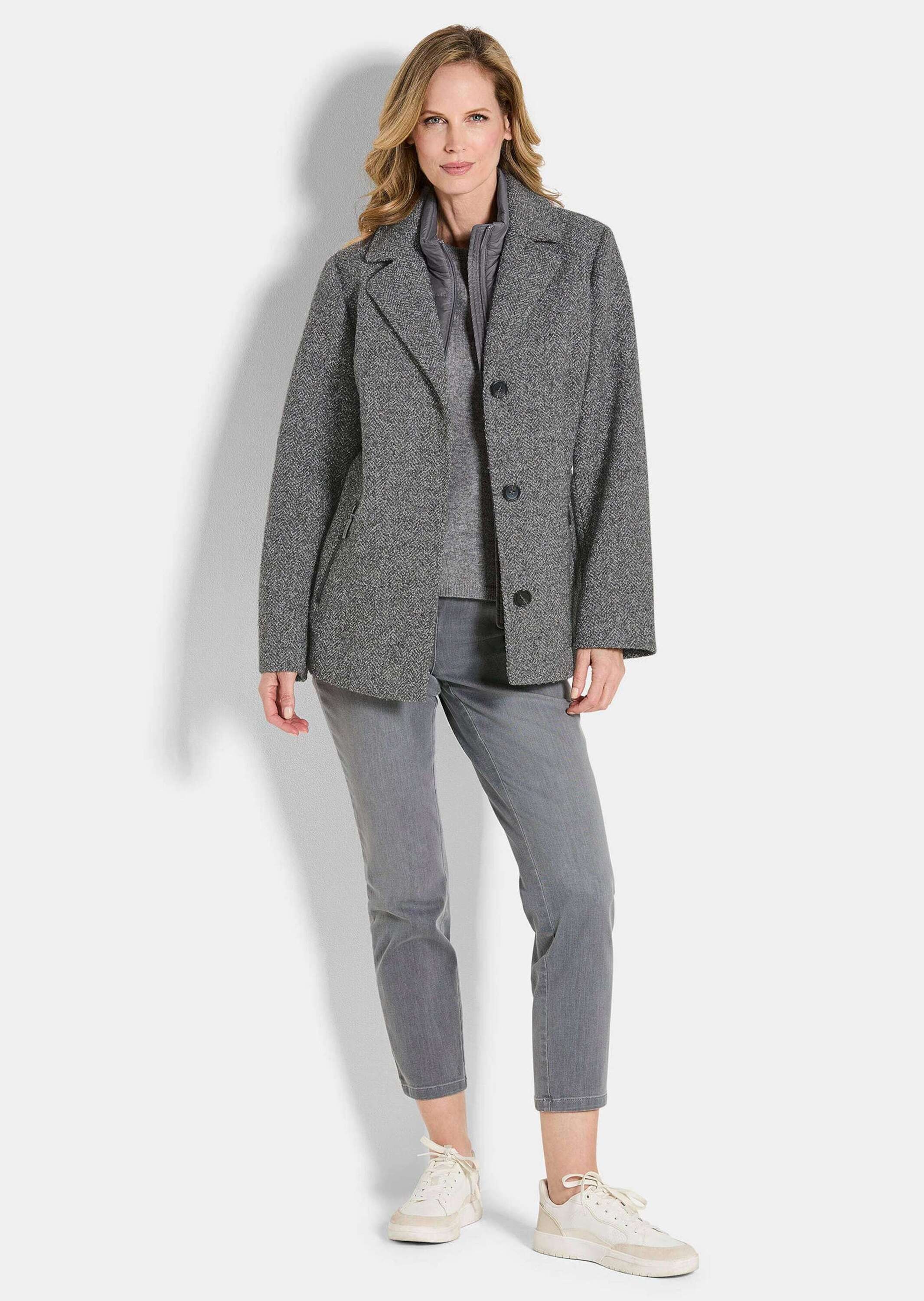 GOLDNER Kurzjacke »Kurzgröße Jacke in 2-in-1-Optik mit Steppeinsatz«