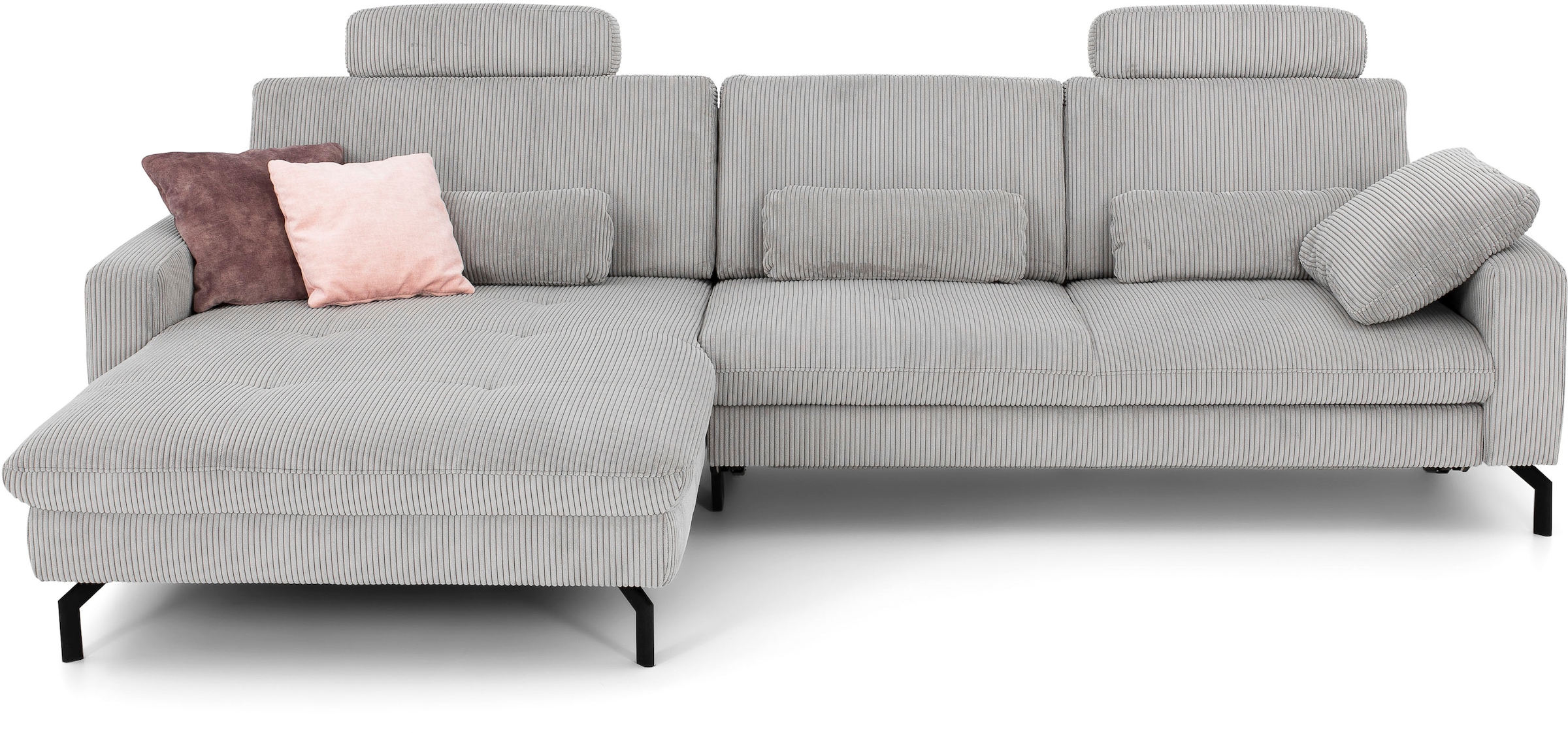 Die PlanBar Ecksofa "MP-IN20110 L-Form mit Federkern-Polsterung" optional mit Funktionen erhältlich