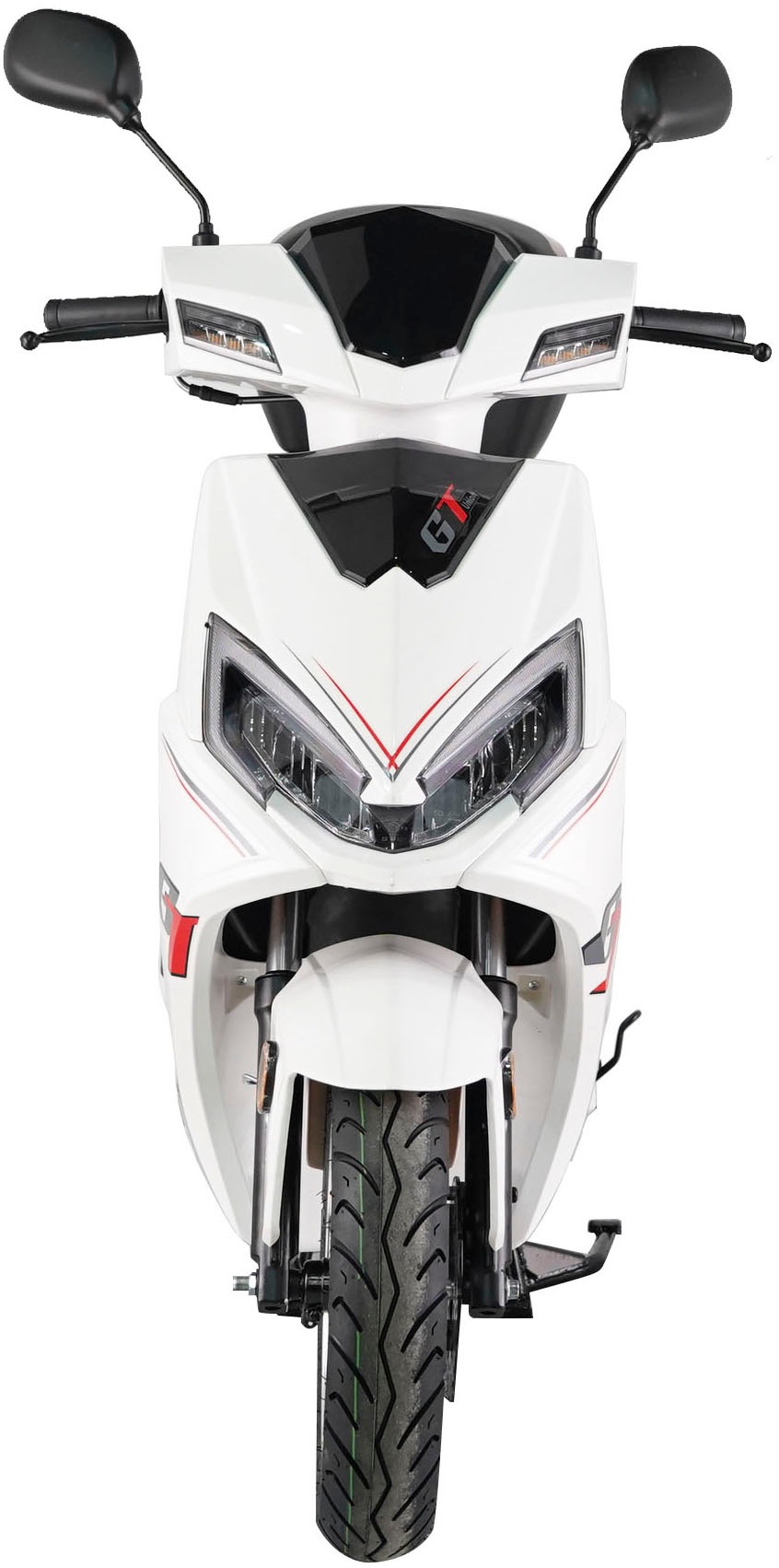 GT UNION Motorroller »Sonic X 45«, 49,6 cm³, 45 km/h, Euro 5, 3 PS, (Komplett-Set, 2 tlg.), Luftgekühlter Motor