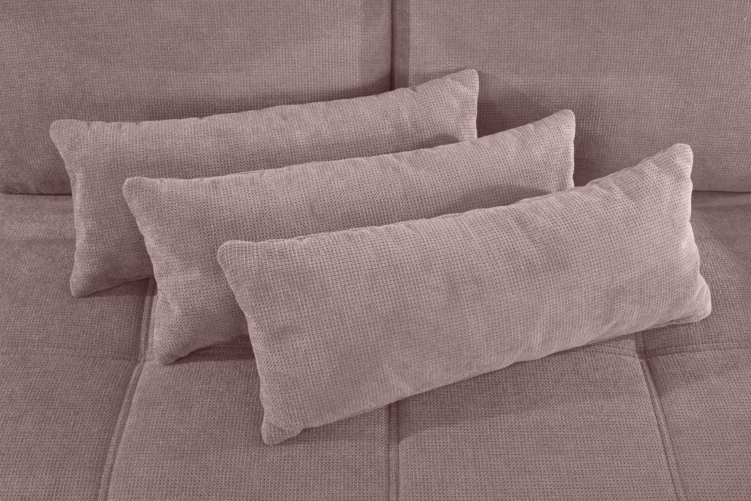Places of Style Ecksofa Costello, mit Sitztiefenverstellung und Armlehnfunktion, incl. 3 Nierenkissen
