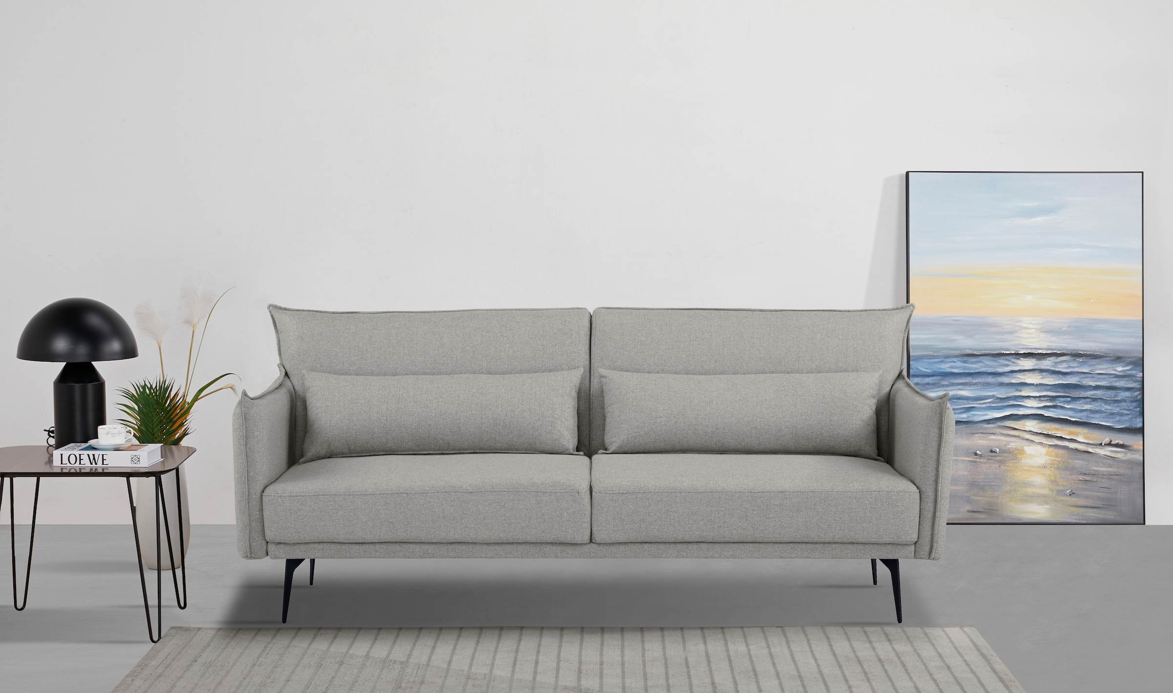 INOSIGN Schlafsofa "TULARE, 204 cm, klappbarer 3-Sitzer mit verstellbarer R günstig online kaufen