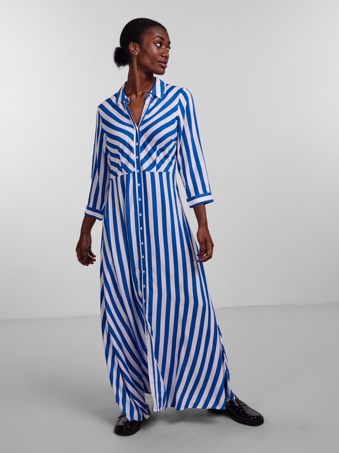 Y.A.S Hemdblusenkleid »YASSAVANNA LONG SHIRT DRESS«, mit 3/4 Ärmel