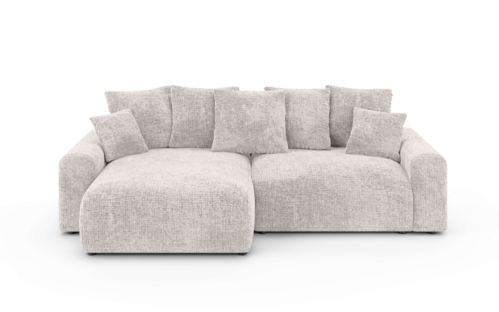 Home affaire Ecksofa »LAKESIDE klein mit Bettfunktion und Bettkasten, B/T/H 235/142/84 cm«, L-Form, Recamiere beidseitig montierbar, mit Wellenunterfederung