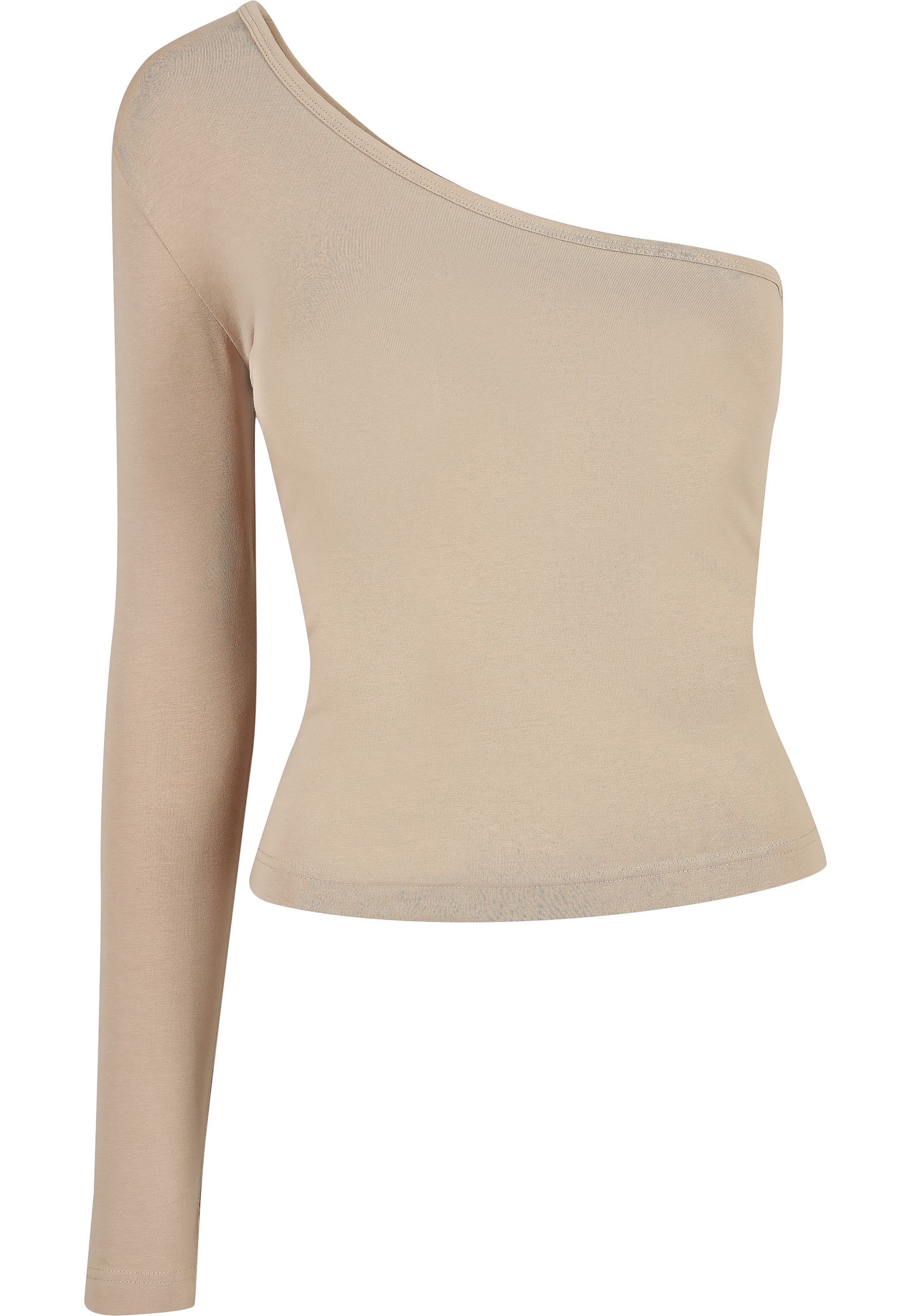 URBAN CLASSICS Langarmshirt "Urban Classics Damen Ladies Asymmetric Longsleeve" 1 Stk.