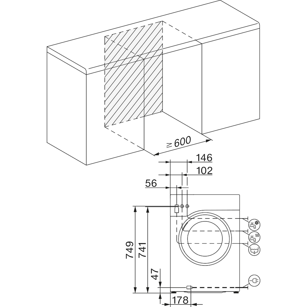 Miele Waschmaschine »WSB203 WCS 8kg«, WSB203 WCS 8kg, 8 kg, 1400 U/min